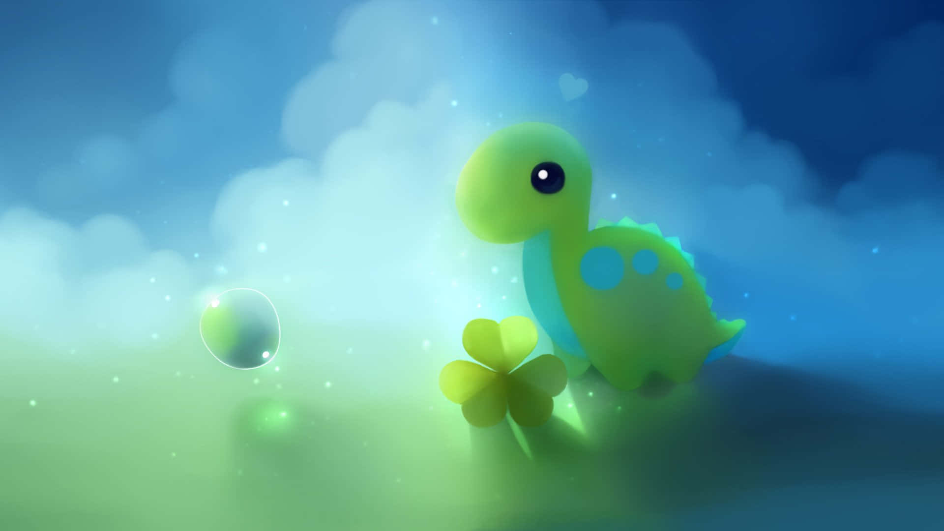 Adorable Dinosaurio deambulando en la naturaleza Fondos de pantalla