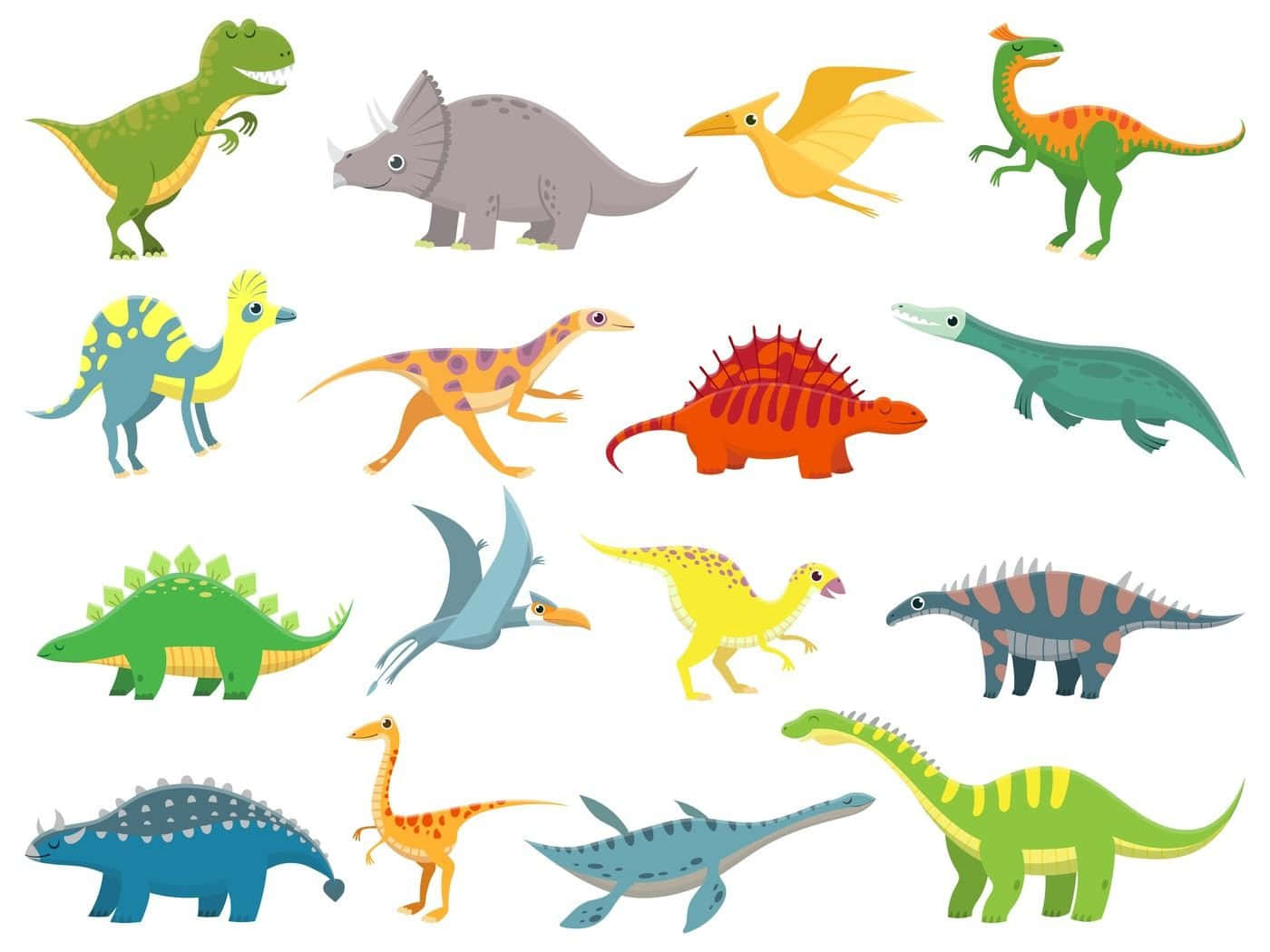 Adorable Dinosaurio Explorando la Naturaleza Fondos de pantalla