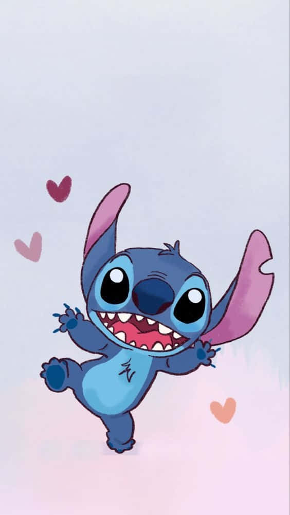 Adorable Stitch con Corazón Fondos de pantalla