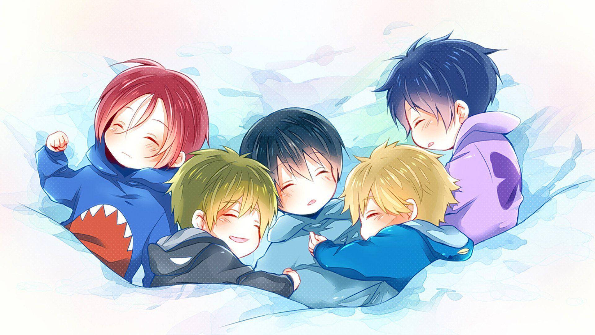 Adorables niños anime durmiendo Fondos de pantalla