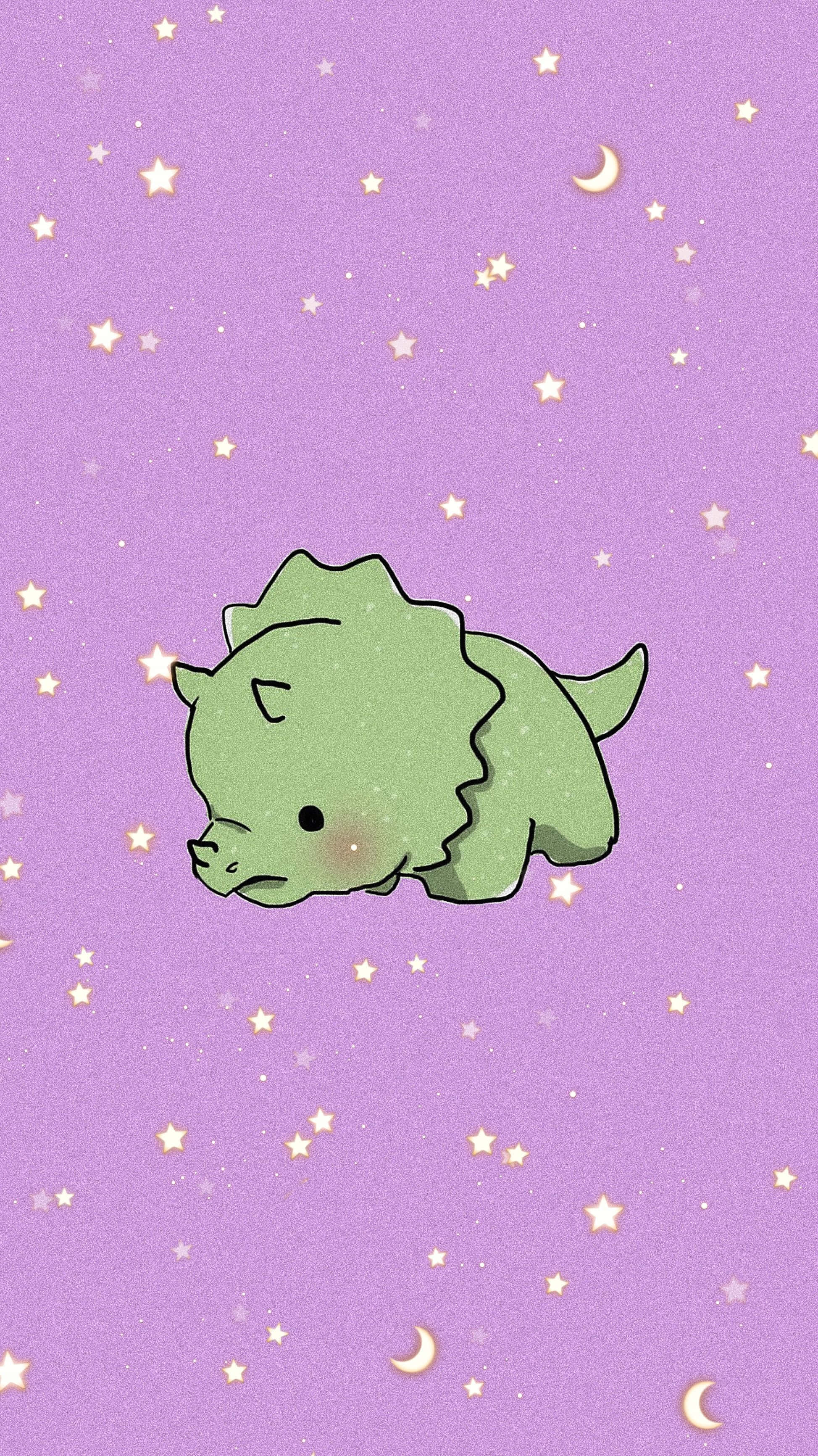 Adorables personajes dinosaurio sobre fondo pastel Fondos de pantalla