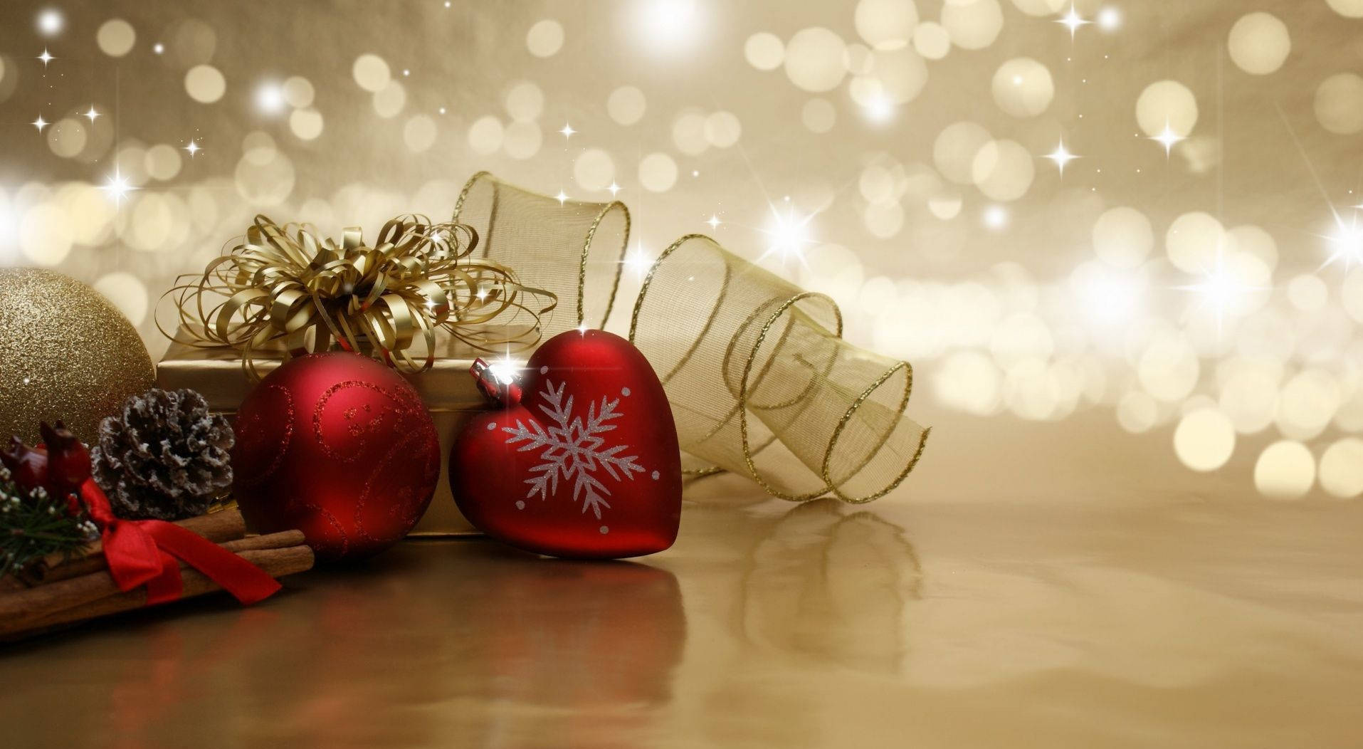 Adorno Navideño de Corazón Preppy Fondos de pantalla