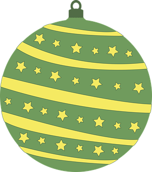 Adorno navideño verde con estrellas Fondos de pantalla