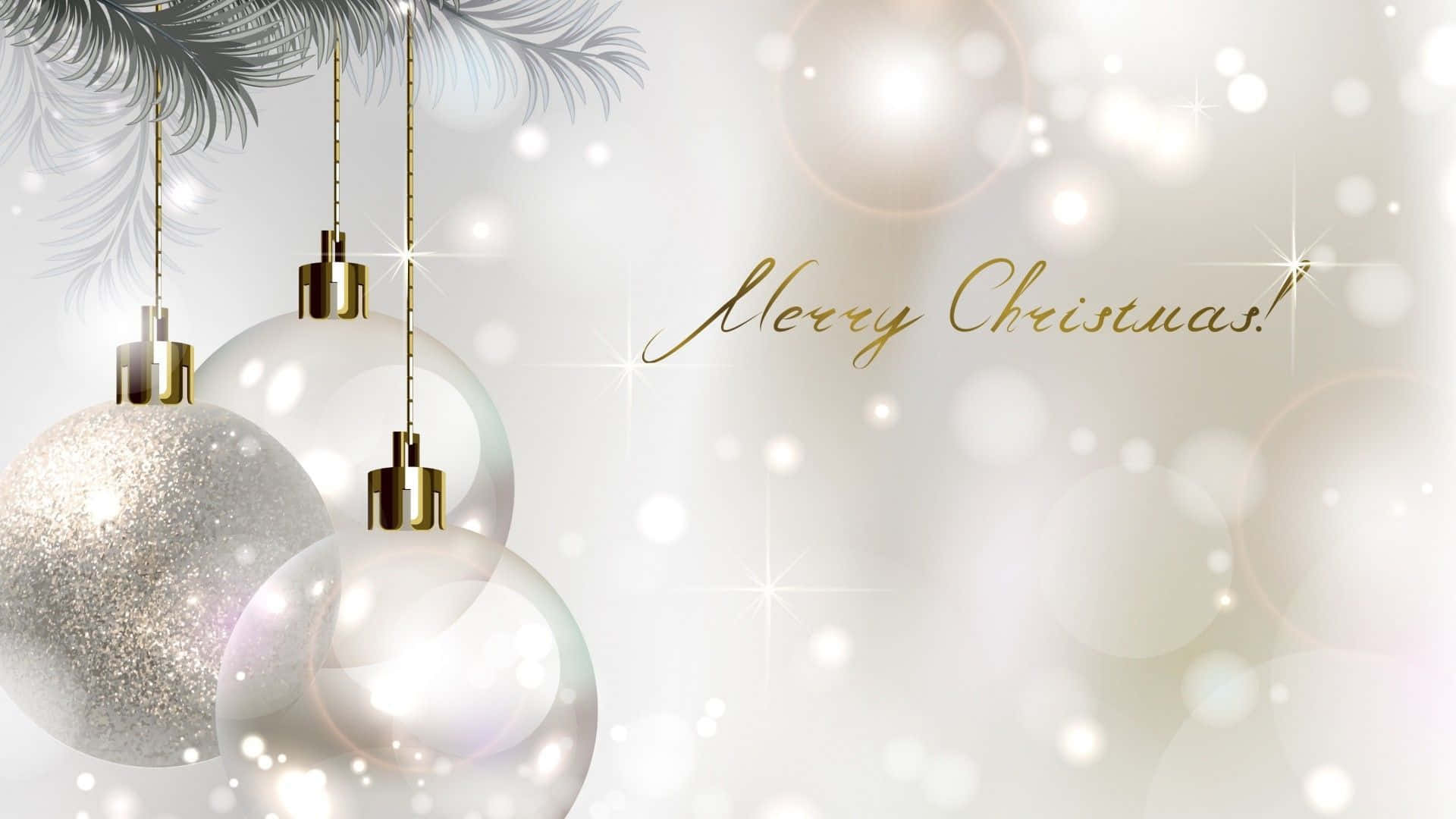 Adornos navideños blancos de felicitación Fondos de pantalla
