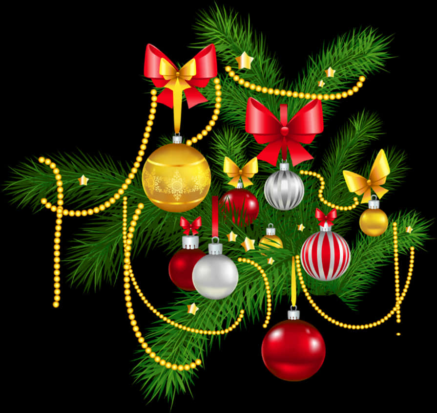Adornos Navideños Festivos y Decoración de Pino Fondos de pantalla