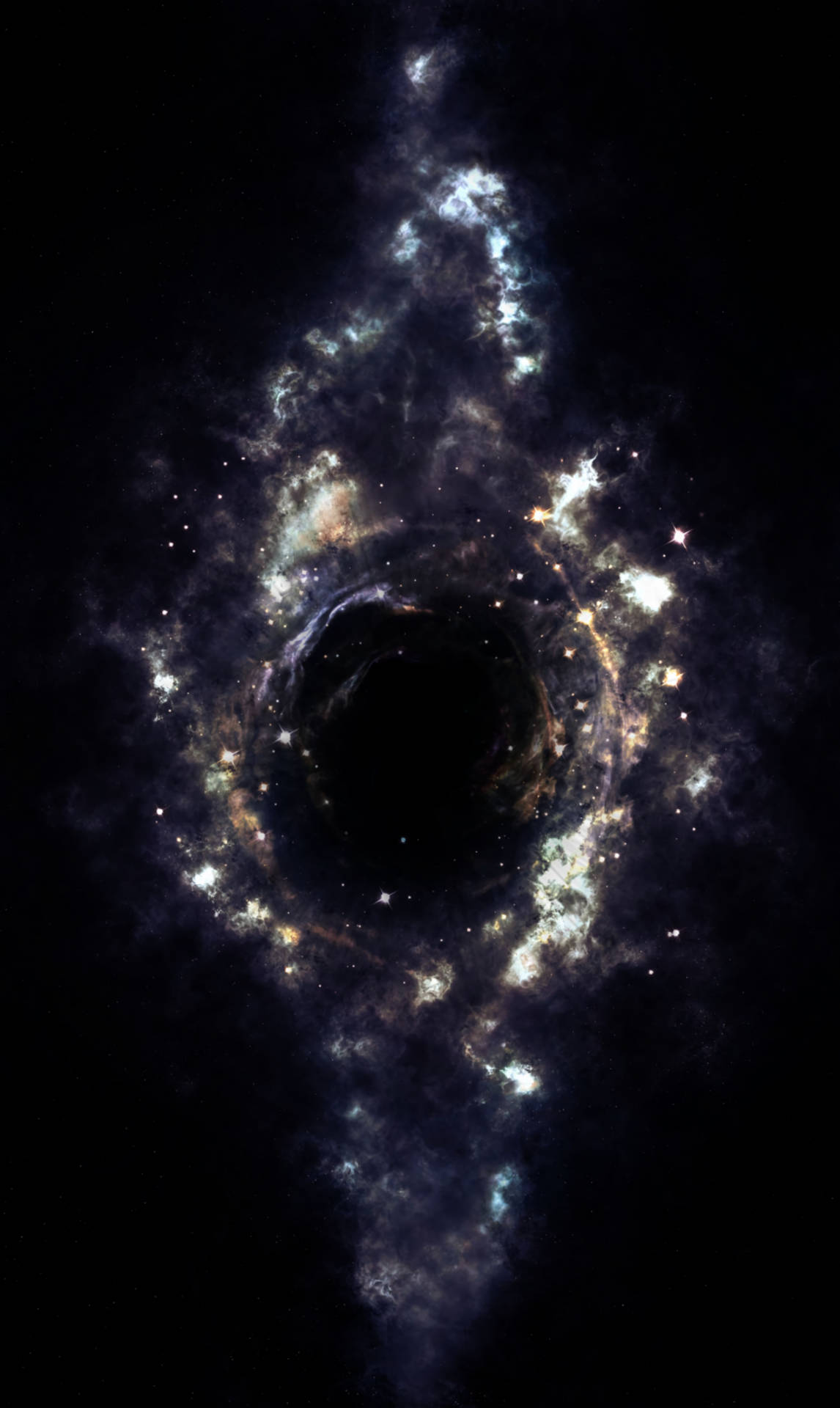Fondo de pantalla de agujero negro en el universo
