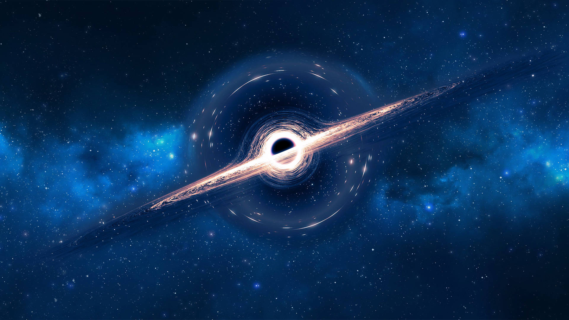Agujero Negro Galaxia Azul 4K Fondos de pantalla