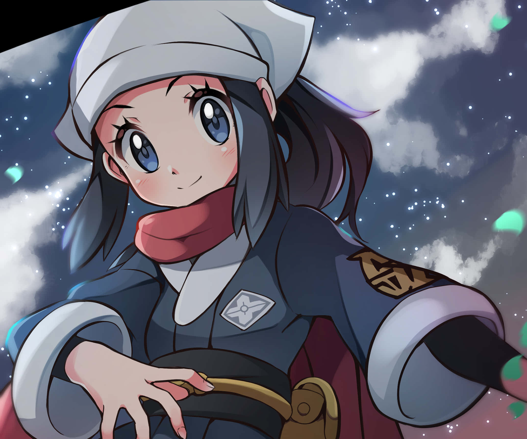 Akari de Pokémon como foto de perfil en cielo estrellado Fondos de pantalla