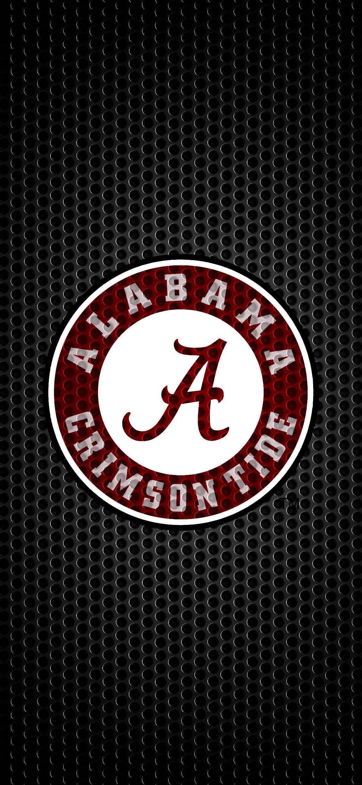 Alabama Crimson Tide Arte metálico negro Fondos de pantalla