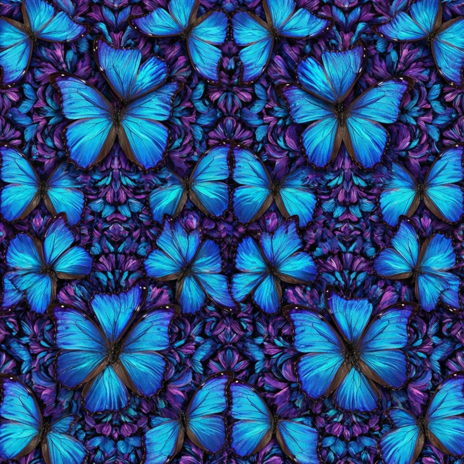 Alas Azules Caleidoscópicas Fondos de pantalla
