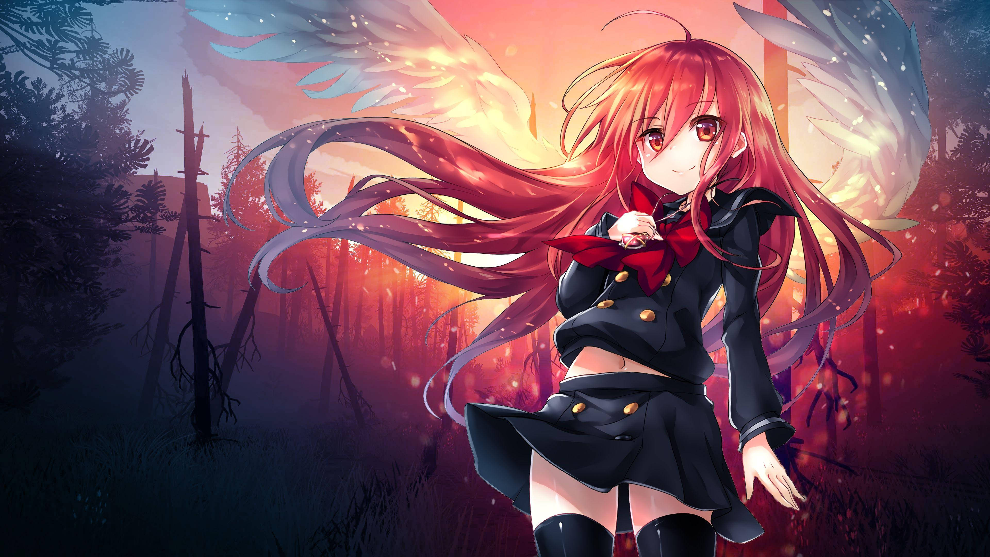 Alas de ángel rojo anime Fondos de pantalla