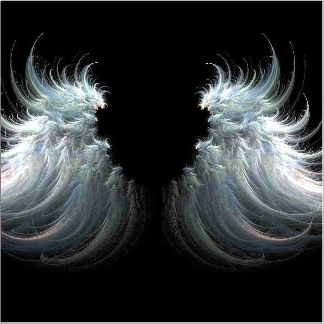 alas de ángel sobre fondo negro Fondos de pantalla