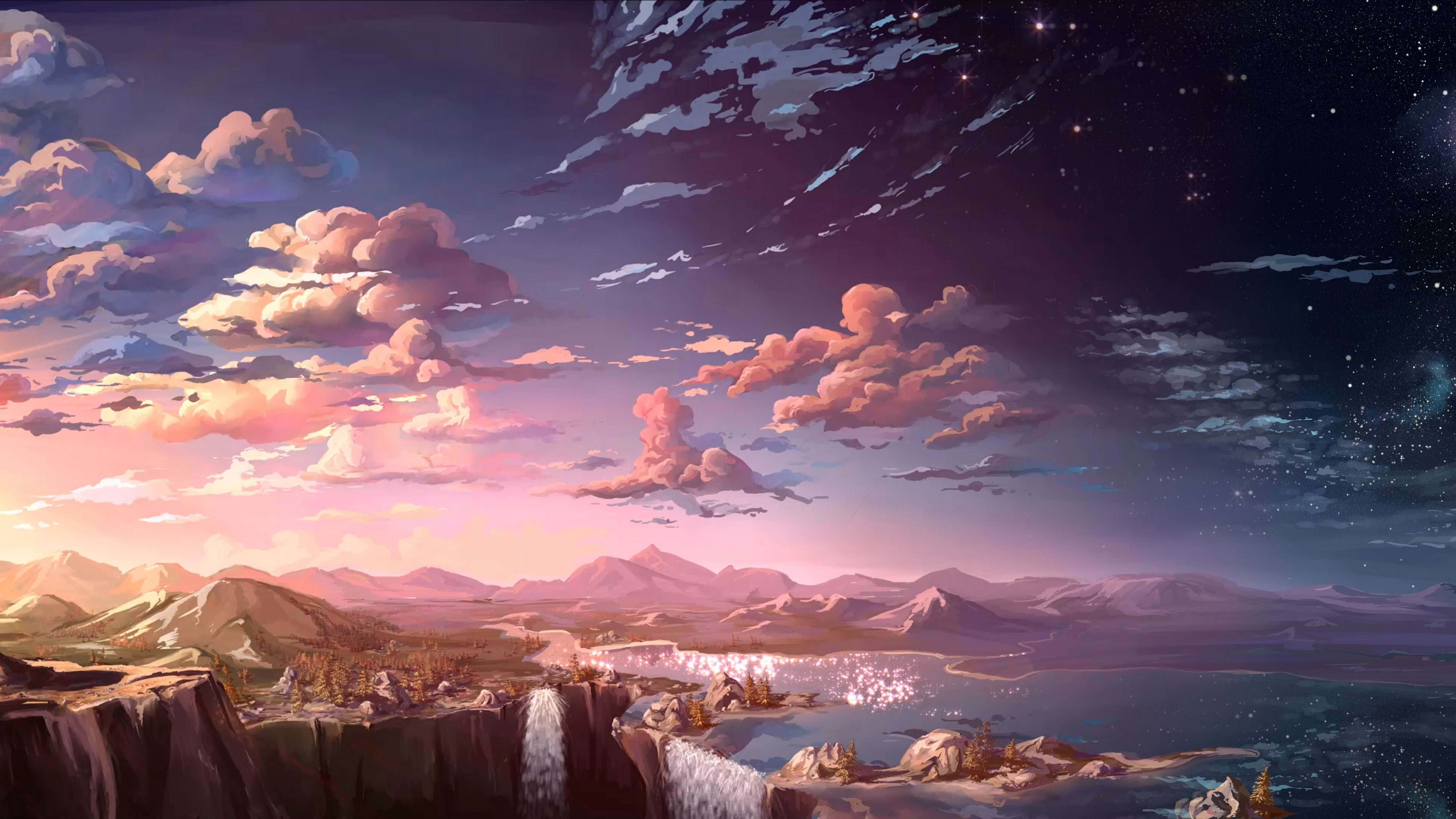 Alcanzando el cielo - una imagen anime 4K Fondos de pantalla