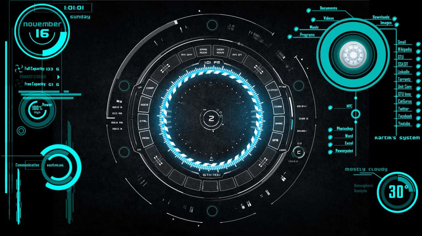 Algoritmo de escritorio de Jarvis de Iron Man Fondos de pantalla