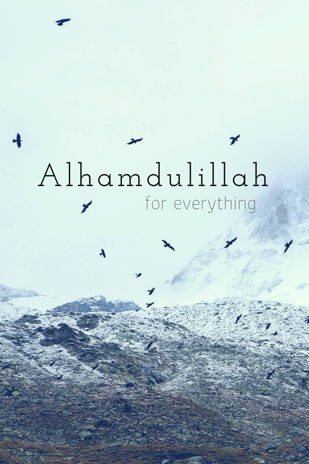 Alhamdulillah Aves y Montañas Fondos de pantalla