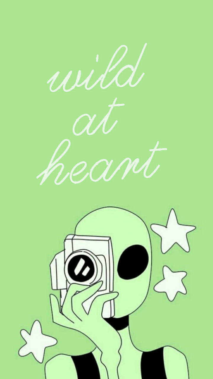 Alien estético verde muy claro Fondos de pantalla