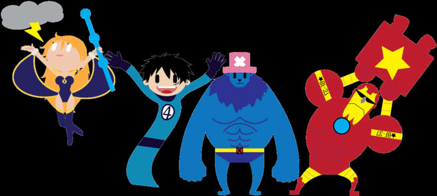 Alineación de personajes cruzados animados Fondos de pantalla