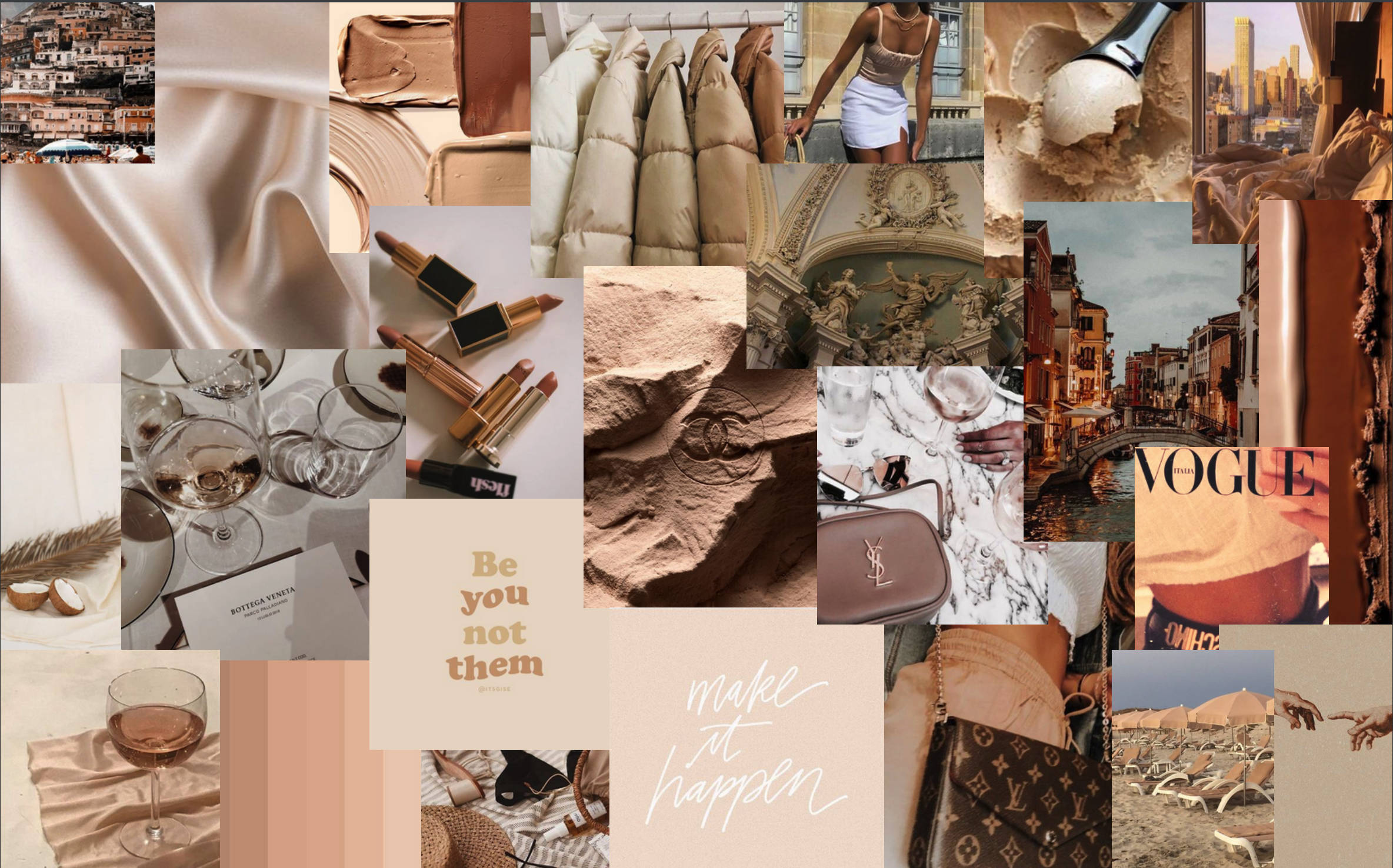 "All Things Classy: El Escritorio Estético Beige de Vogue" Fondos de pantalla