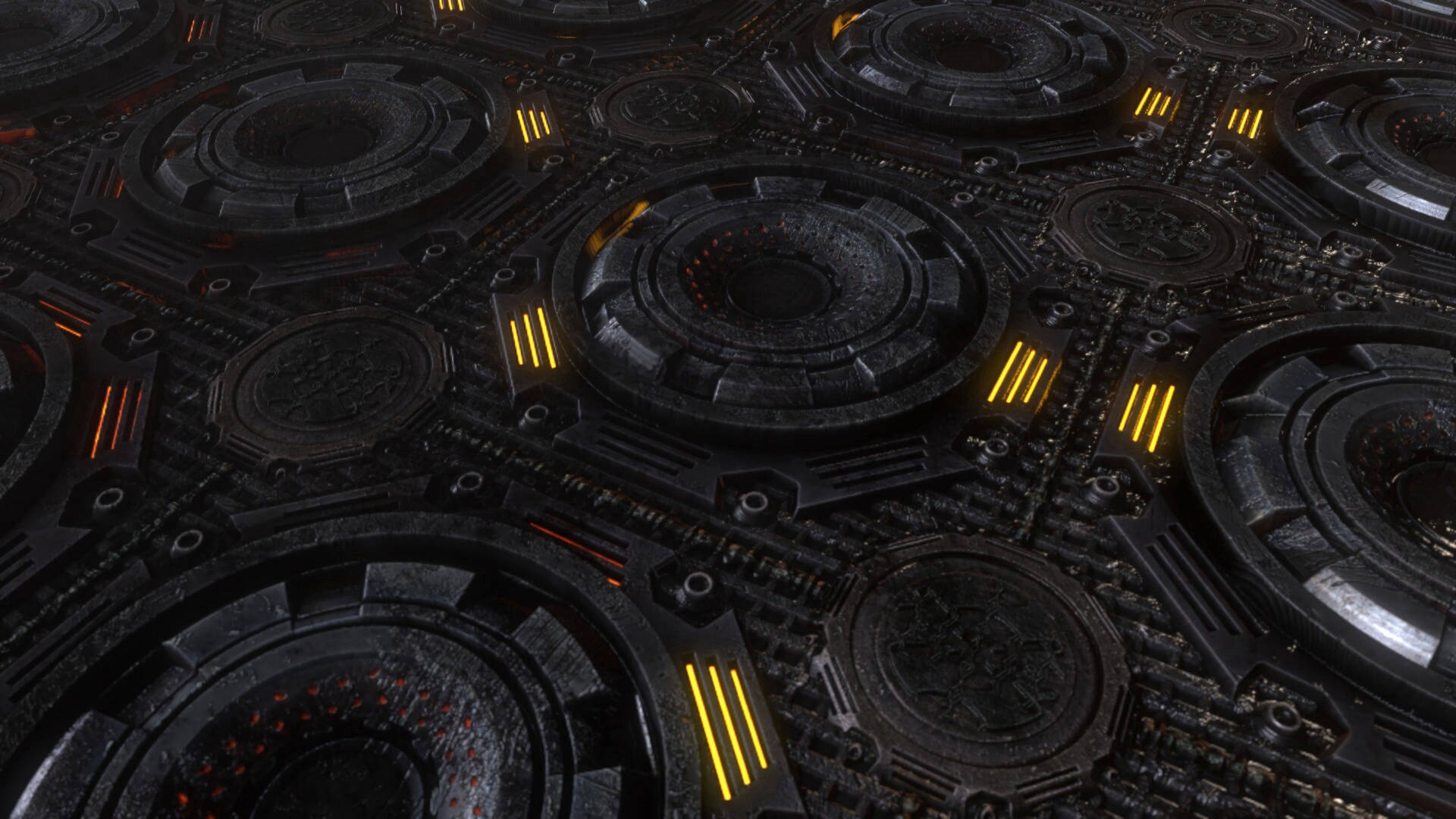 Fondo de pantalla de altavoces redondos negros 3D