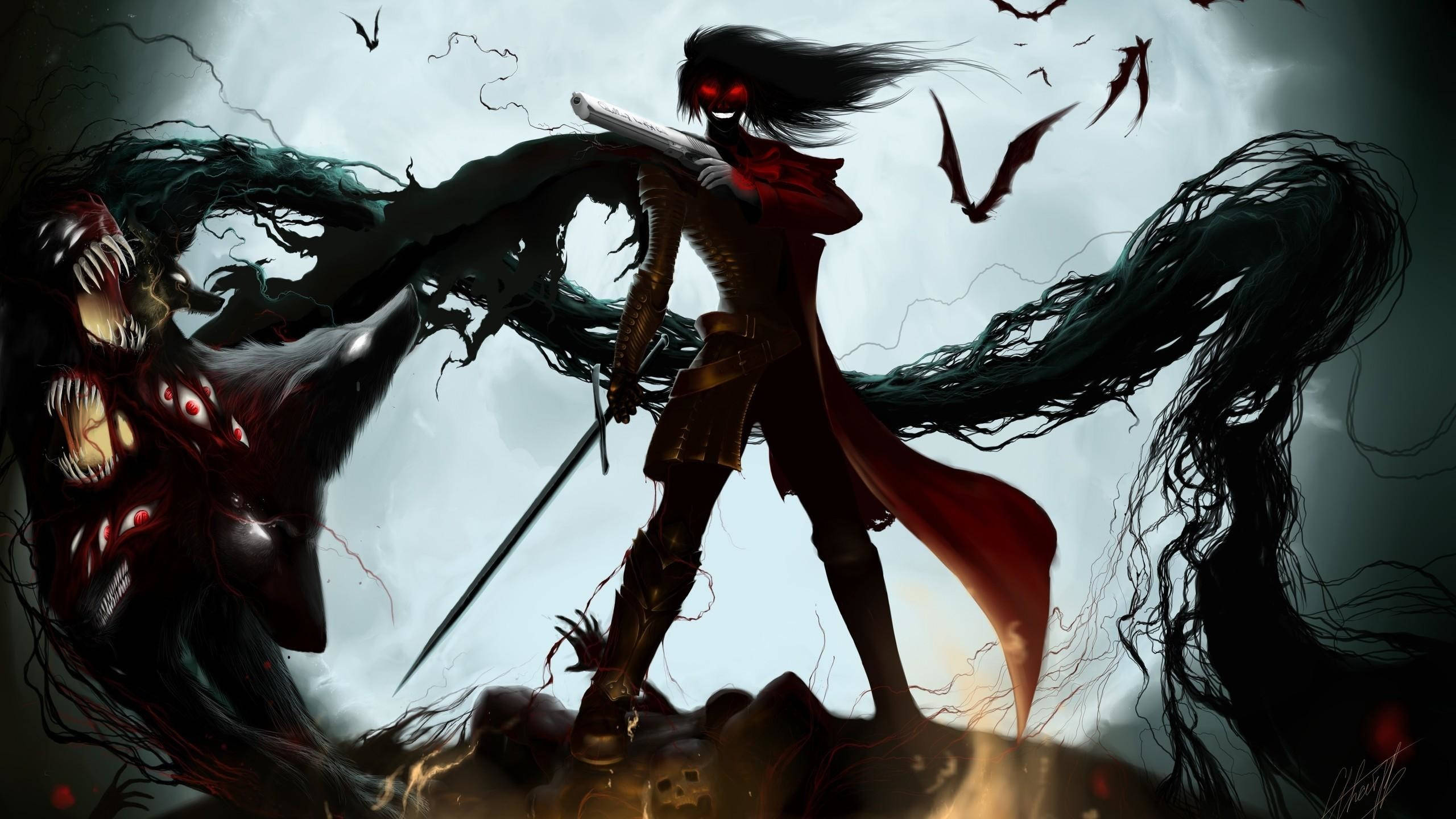 Alucard anime perfil oscuro Fondos de pantalla