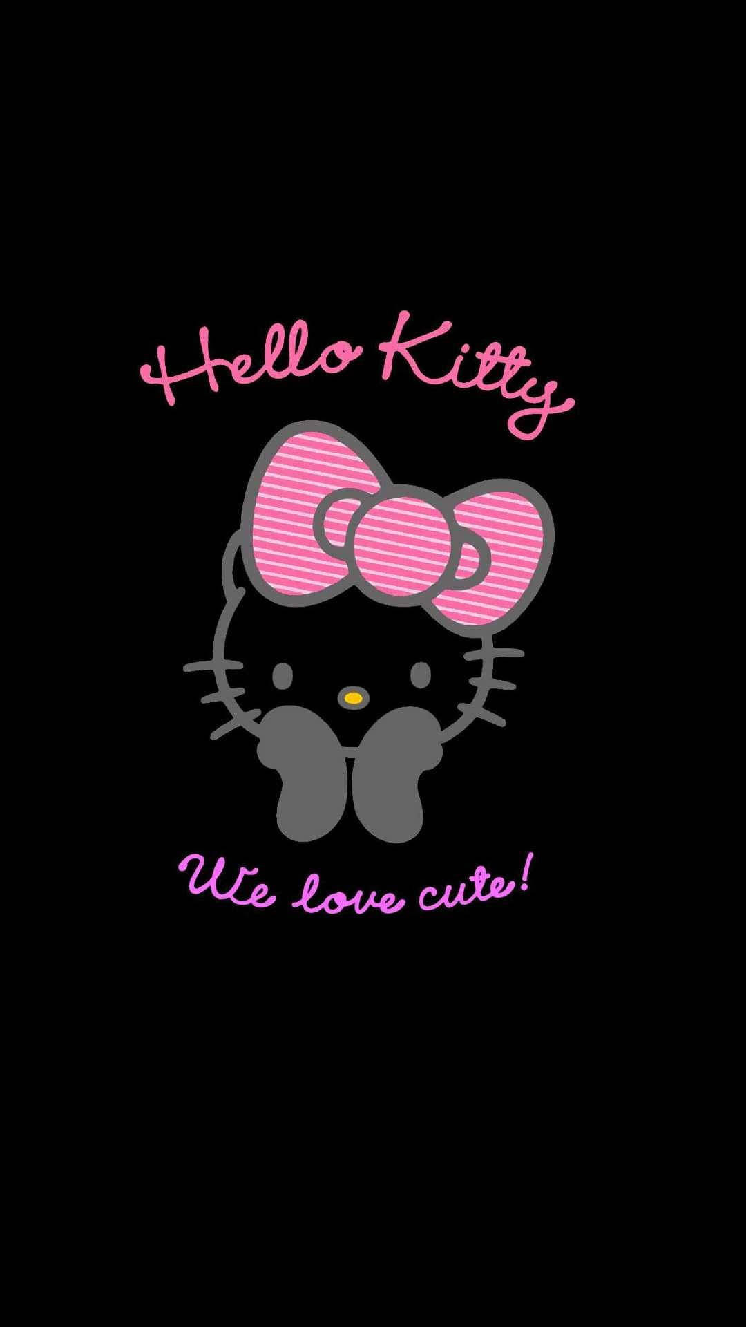 Amamos a la linda Hello Kitty negra Fondos de pantalla