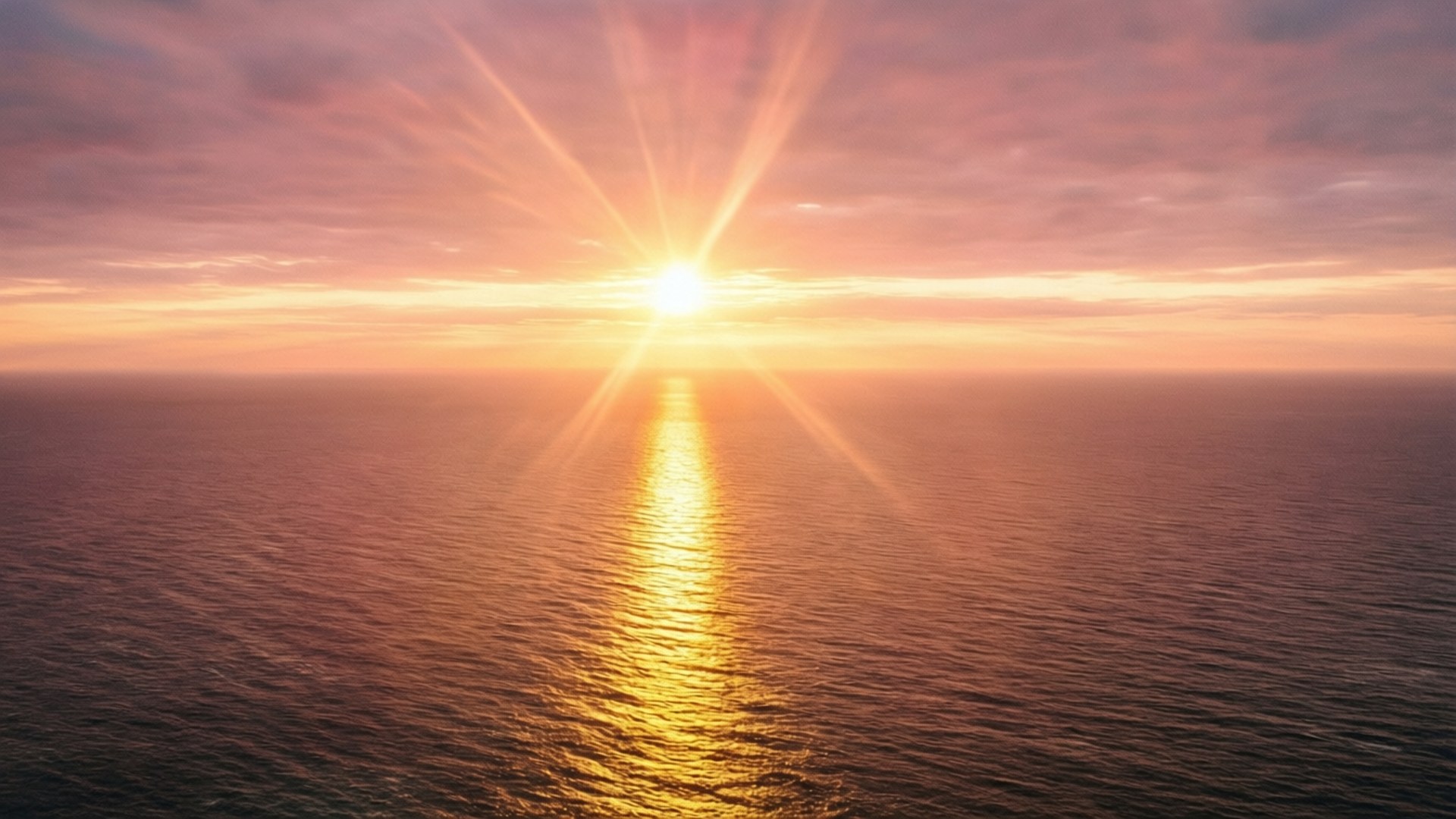 Amanecer Dorado en el Océano Fondos de pantalla