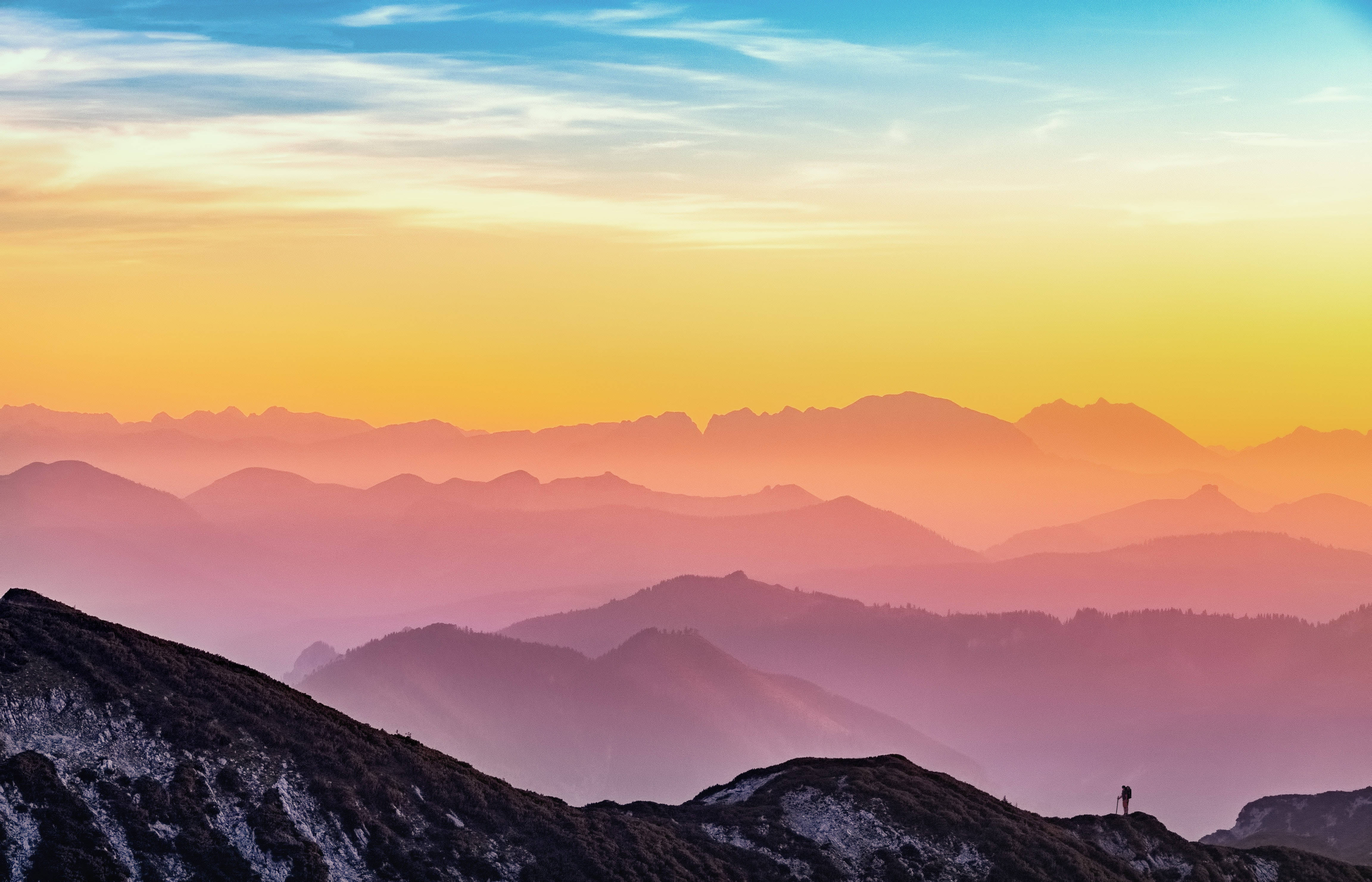 Amanecer Estético de Escritorio Fondos de pantalla