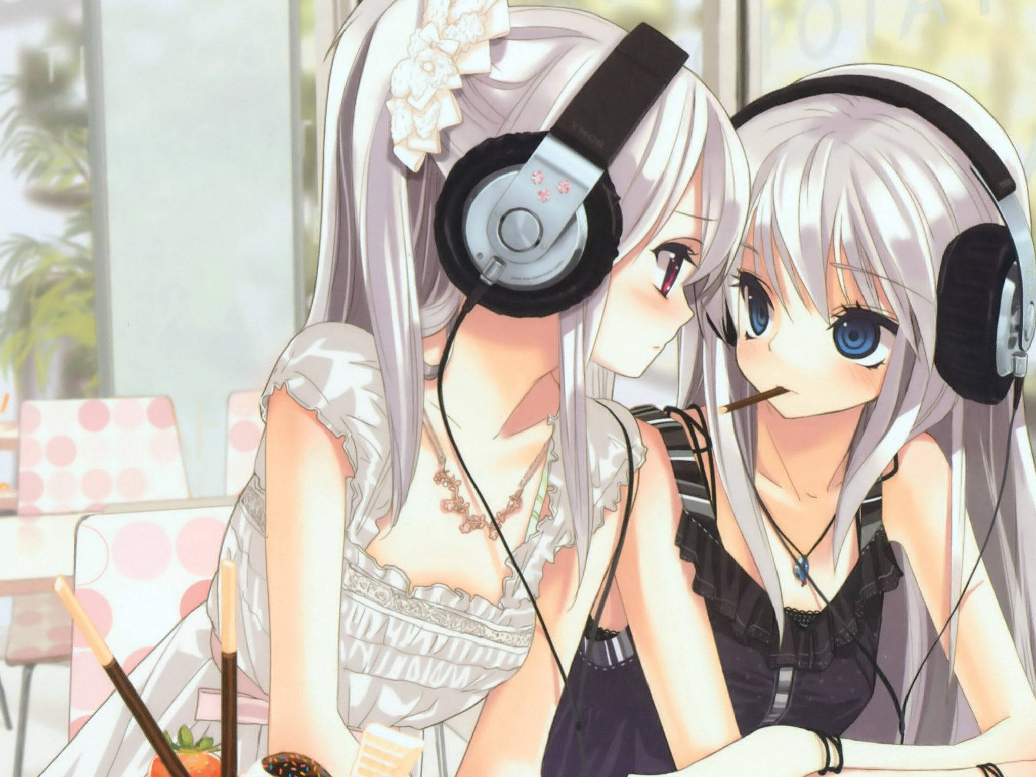 Amantes de la Música Anime Lesbianas Fondos de pantalla