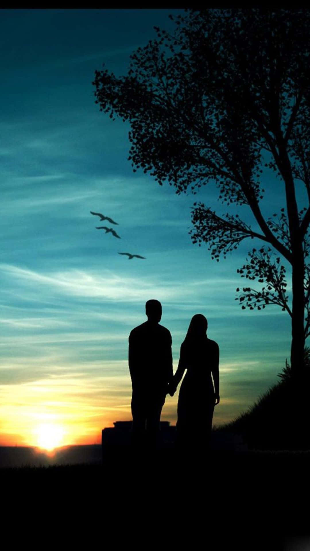 Amantes Encantados Bajo la Luz de la Luna Fondos de pantalla