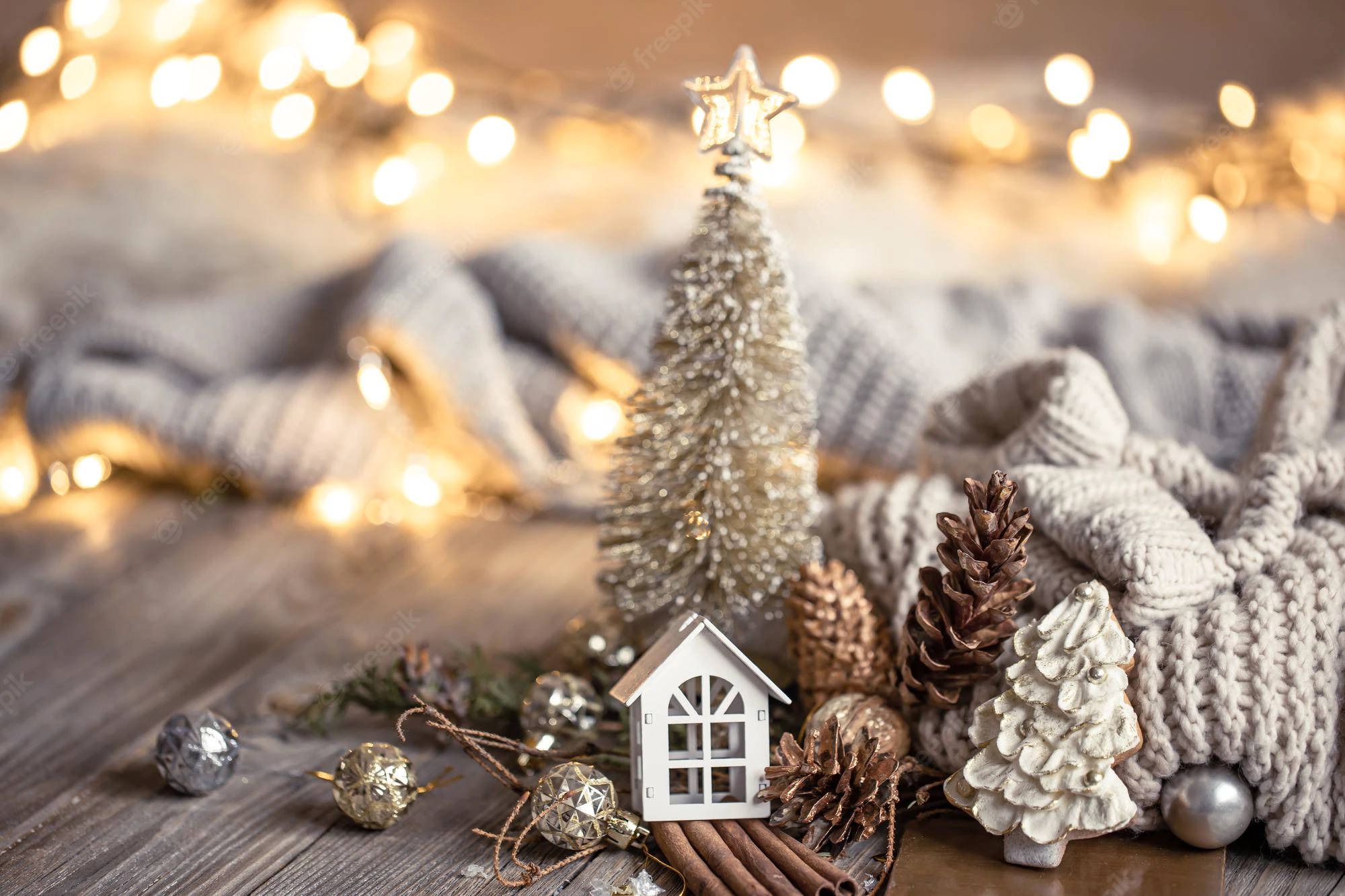 Ambiente Rústico Cool de Escritorio Navideño Fondos de pantalla