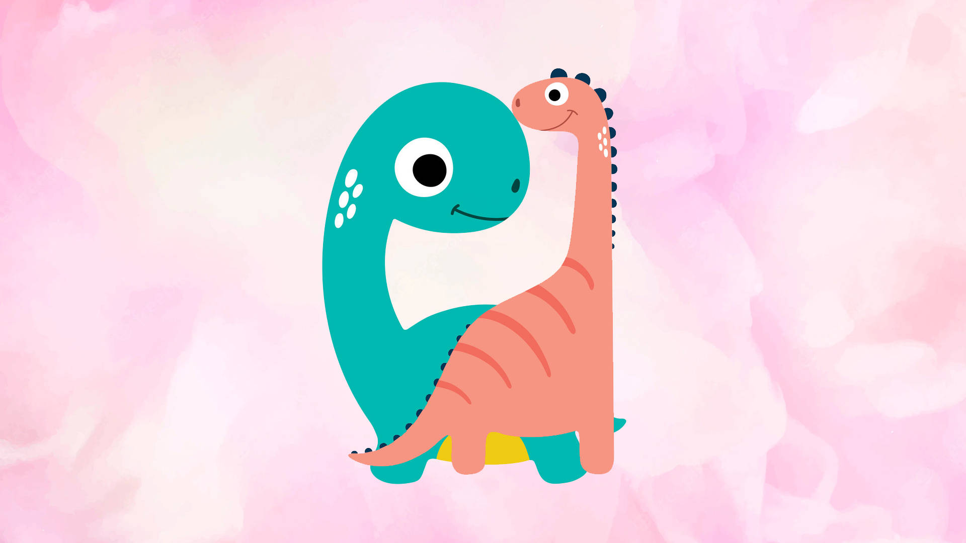 Amigo Cercano Dinosaurio Rosa Lindo Fondos de pantalla