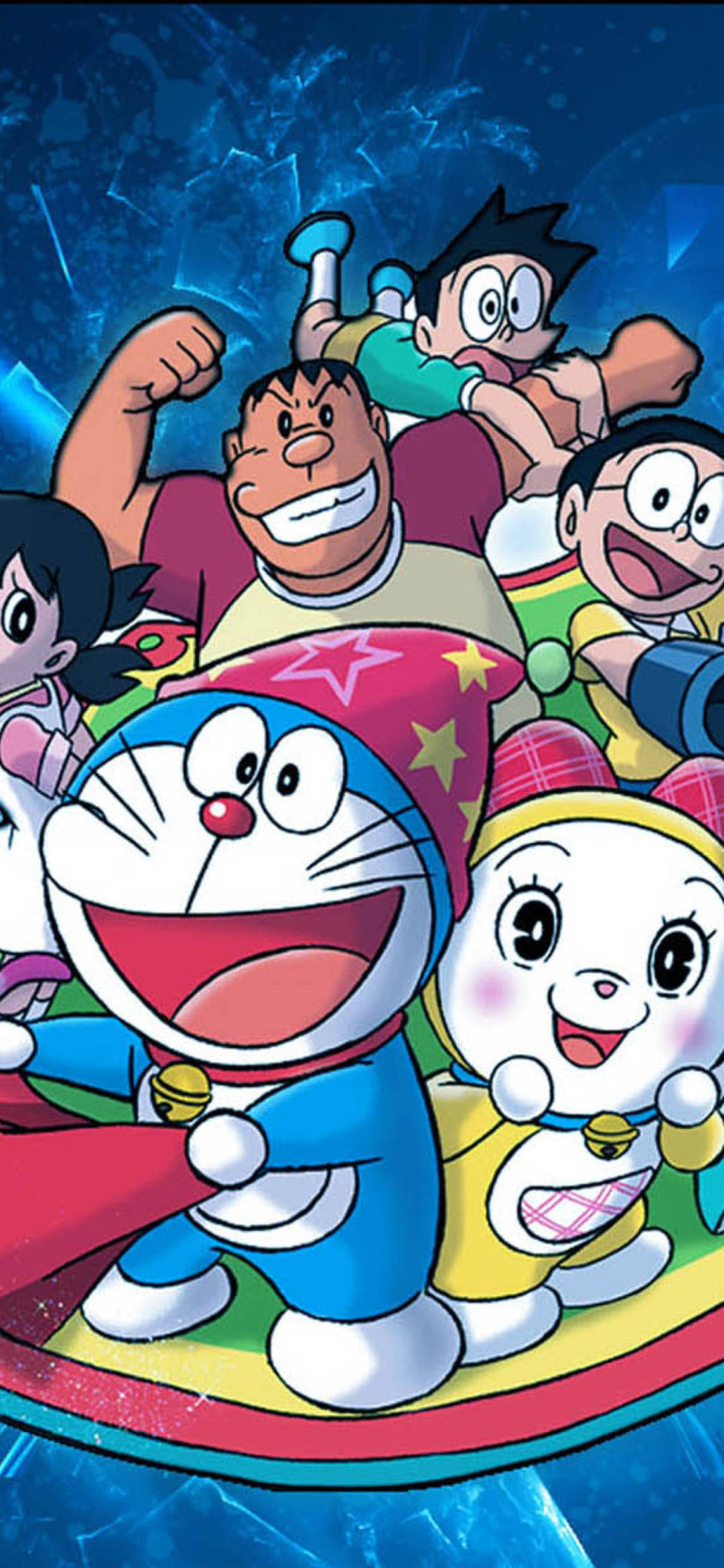 Amigos Alegres y Doraemon iPhone Fondos de pantalla