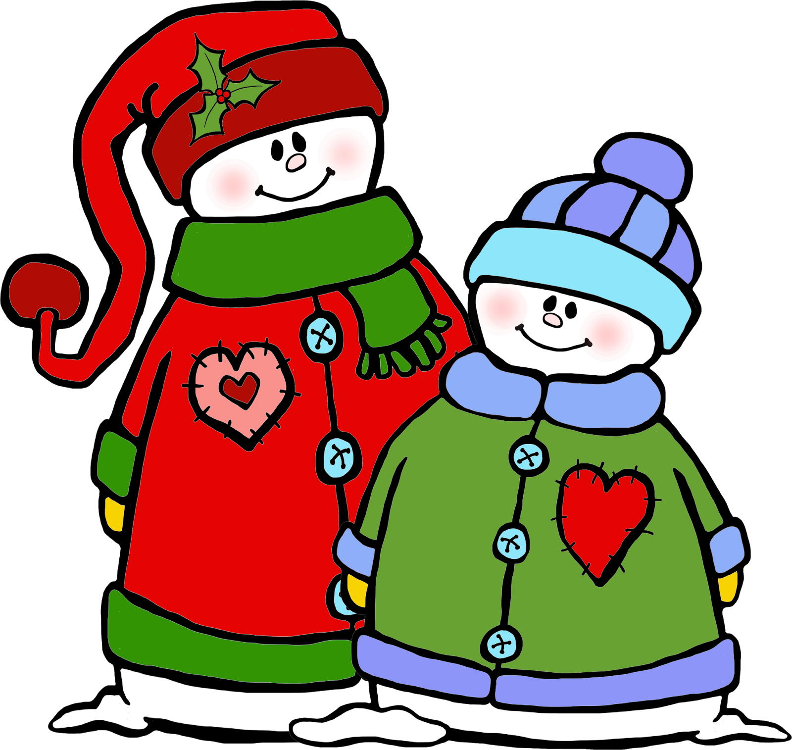 Amigos Invernales Muñecos de Nieve Animados Fondos de pantalla