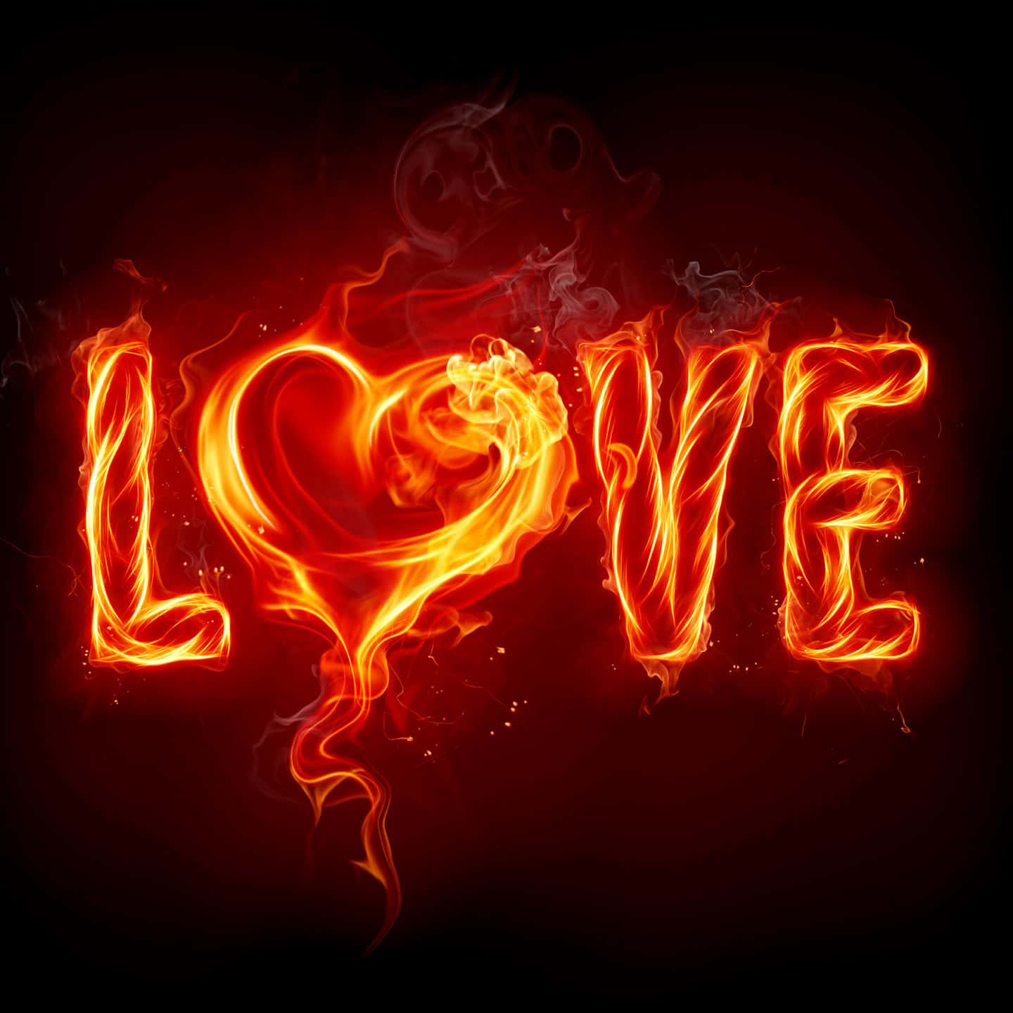 Amo el PFP Flaming Fondos de pantalla
