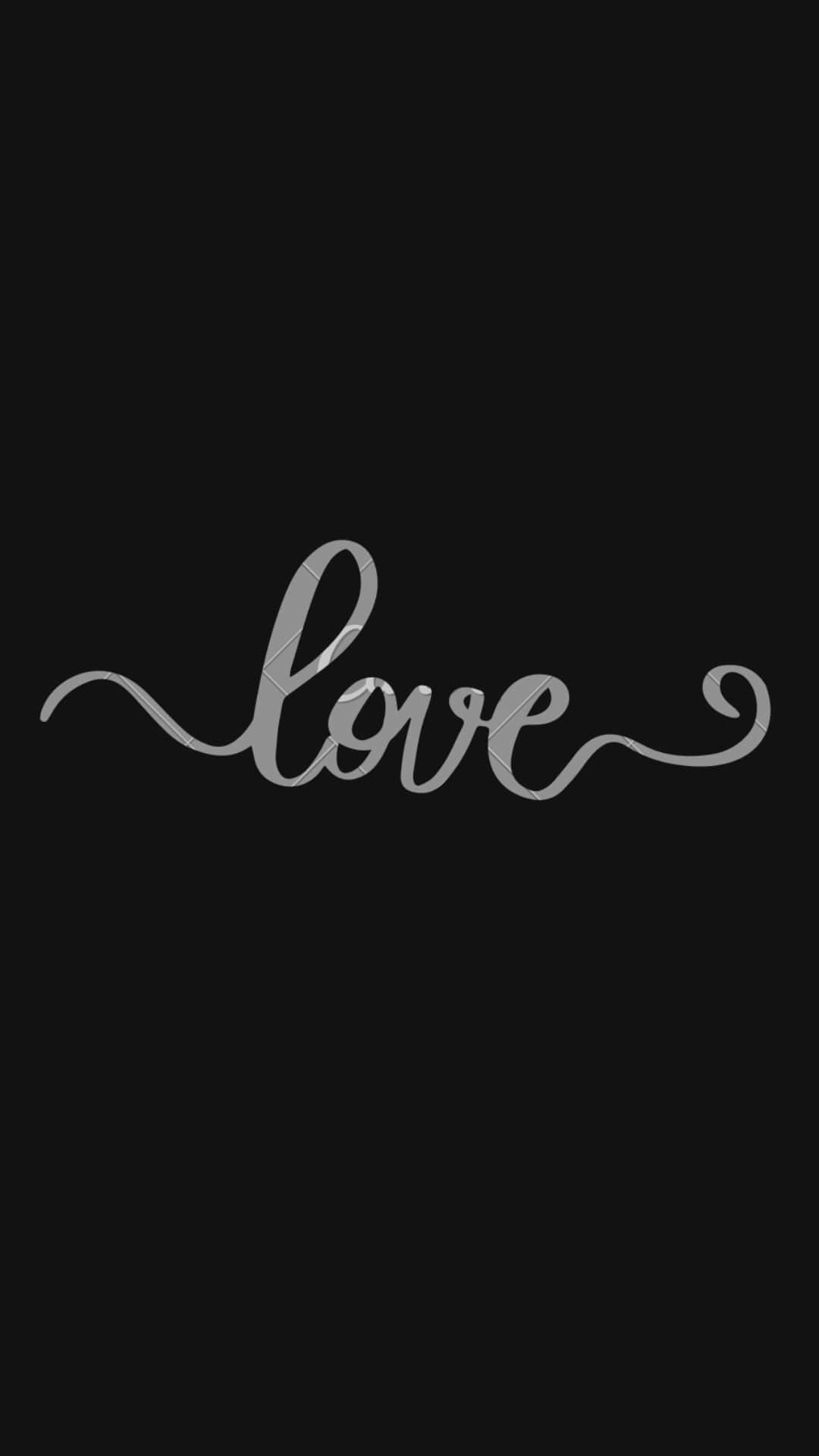 Amor Caligrafía Estética Fondo Negro Fondos de pantalla