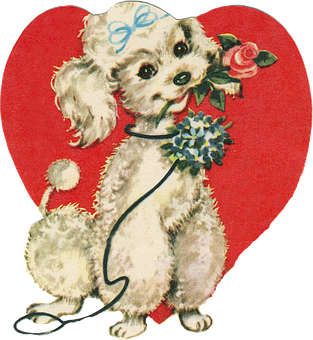 Amor de Cachorro San Valentín Vintage Fondos de pantalla