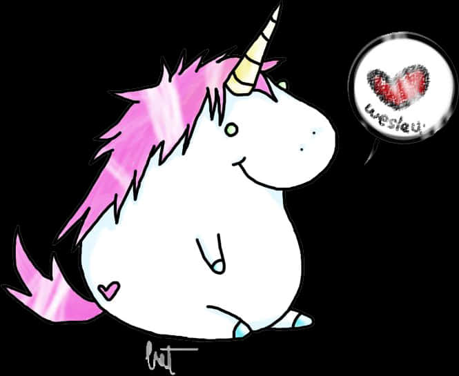 Amor de Unicornio Gordo y Burbuja Fondos de pantalla