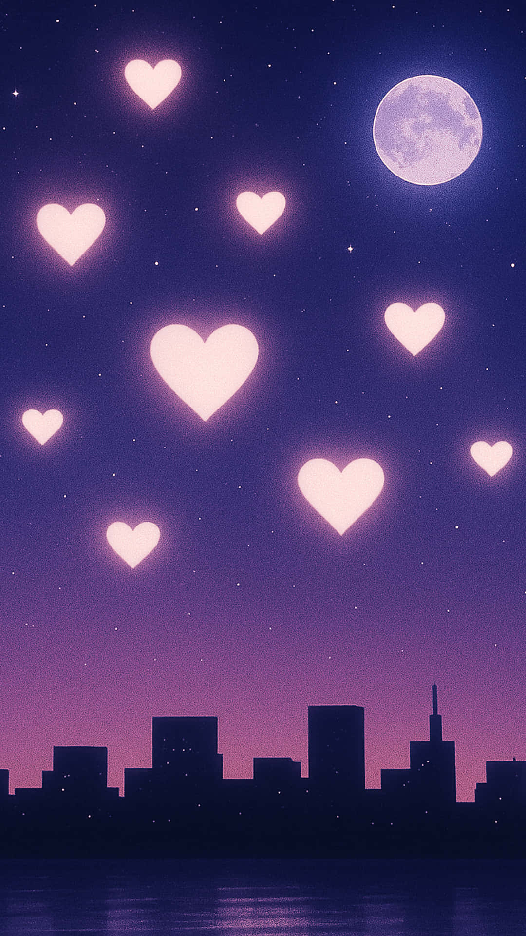 Amor del Día de San Valentín con luna Fondos de pantalla