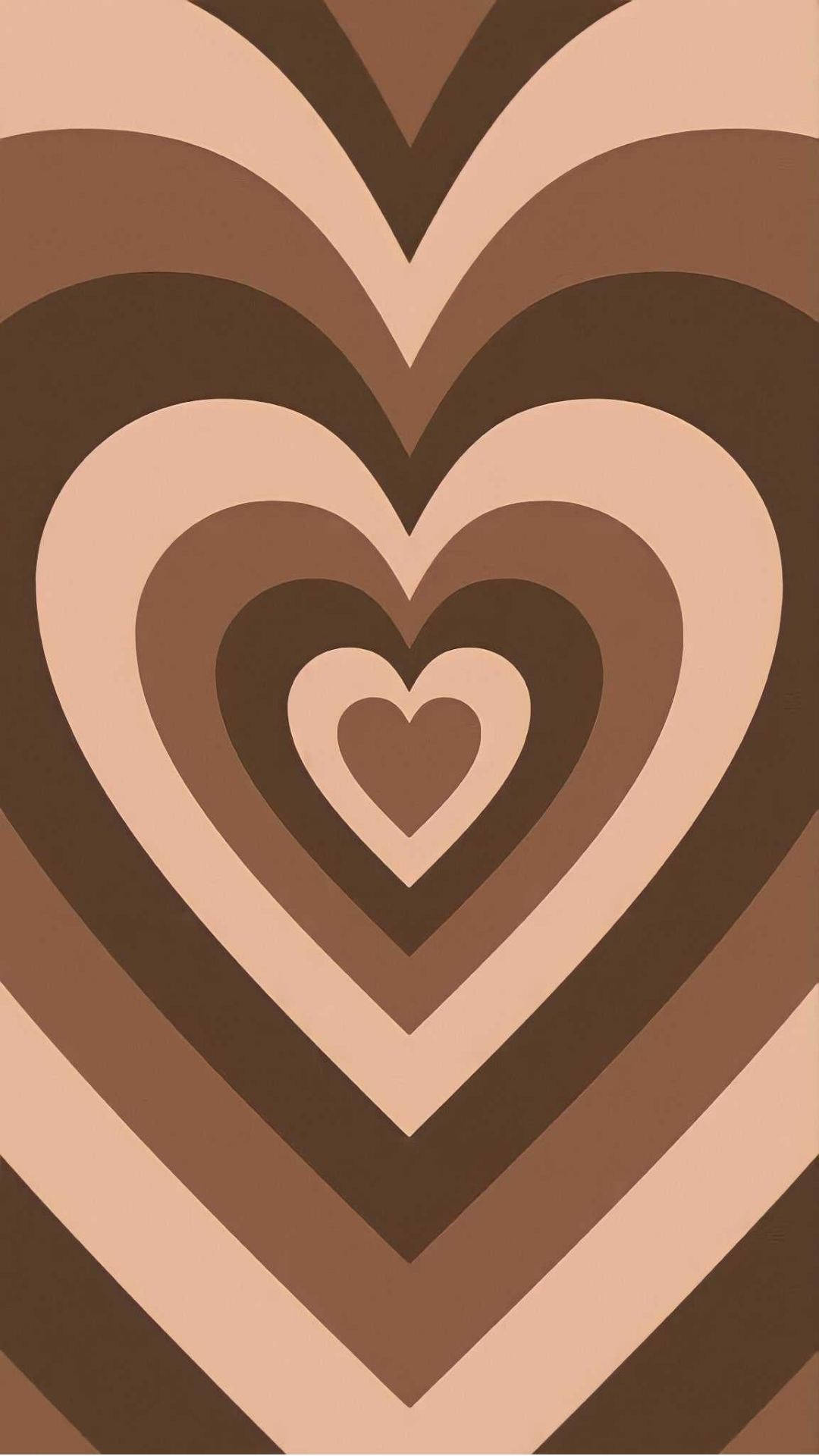 Amor Estético Corazones Marrones Fondos de pantalla