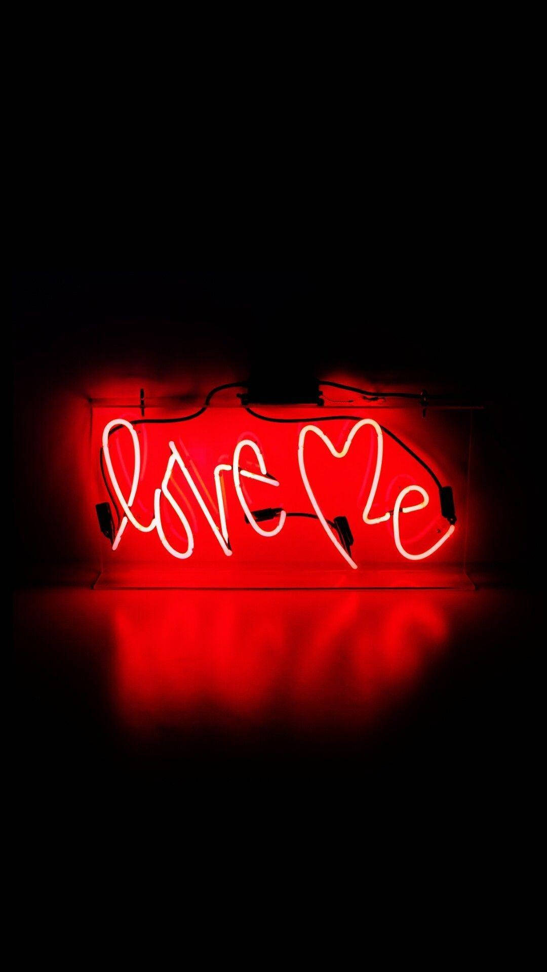 Amor Neón Rojo Estético Fondos de pantalla