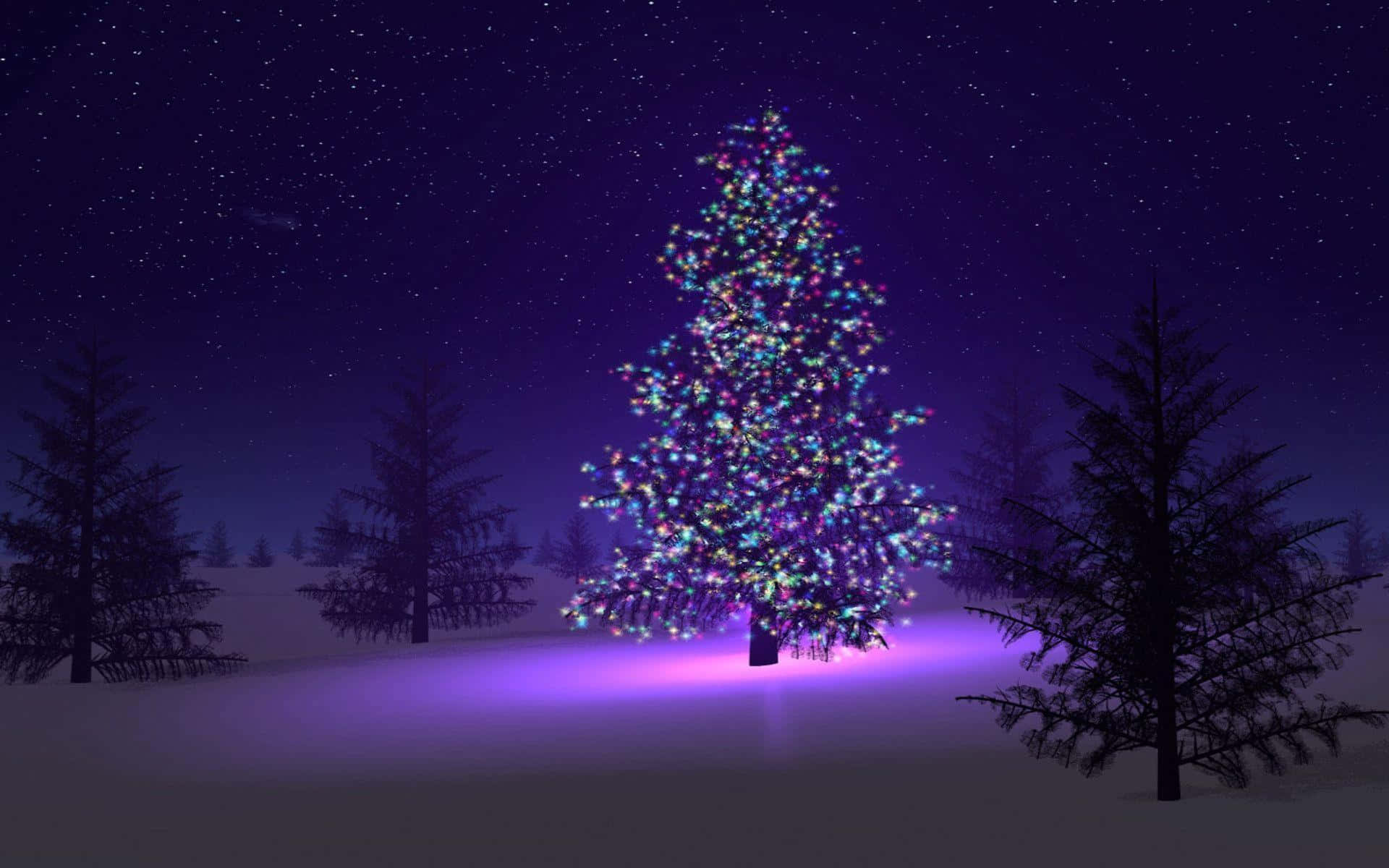 Añade un poco de brillo a tus fiestas con este árbol de Navidad Fondos de pantalla
