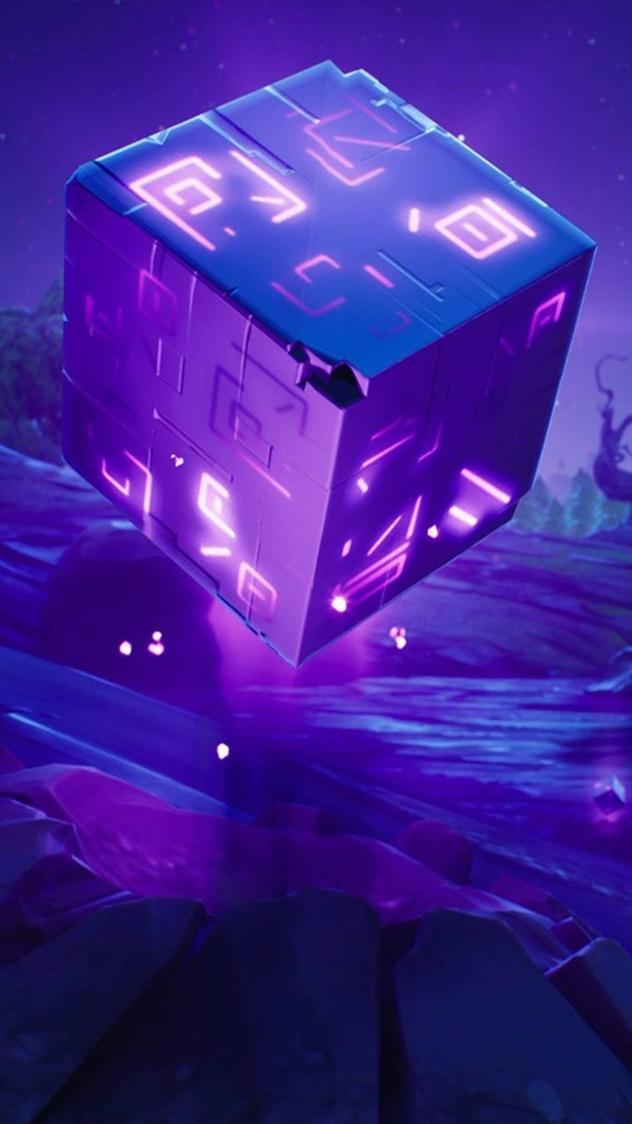 Android 4K Fortnite Piedra Sombría Púrpura Fondos de pantalla