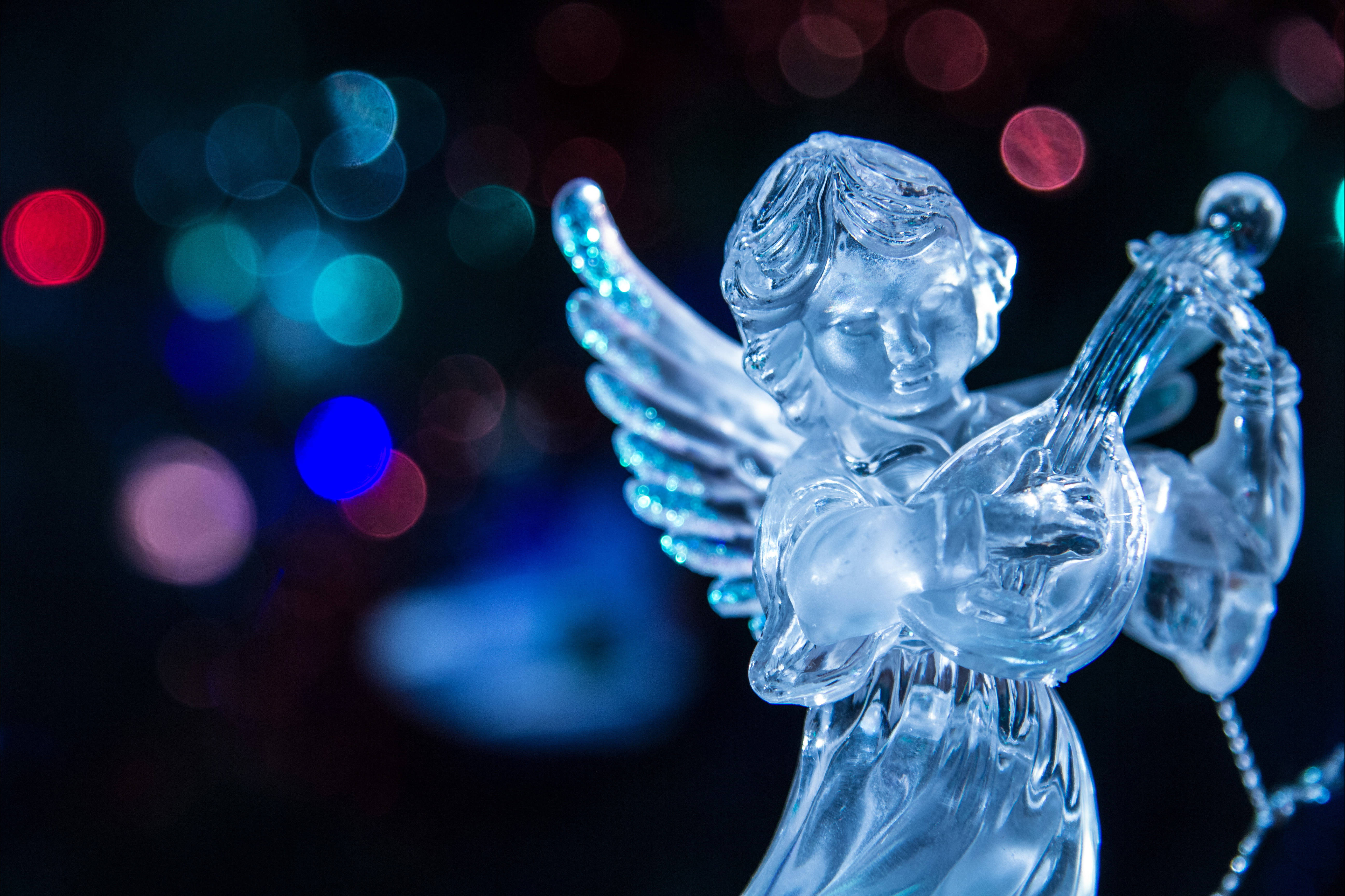 Ángel de Navidad de Vidrio Elegante Fondos de pantalla