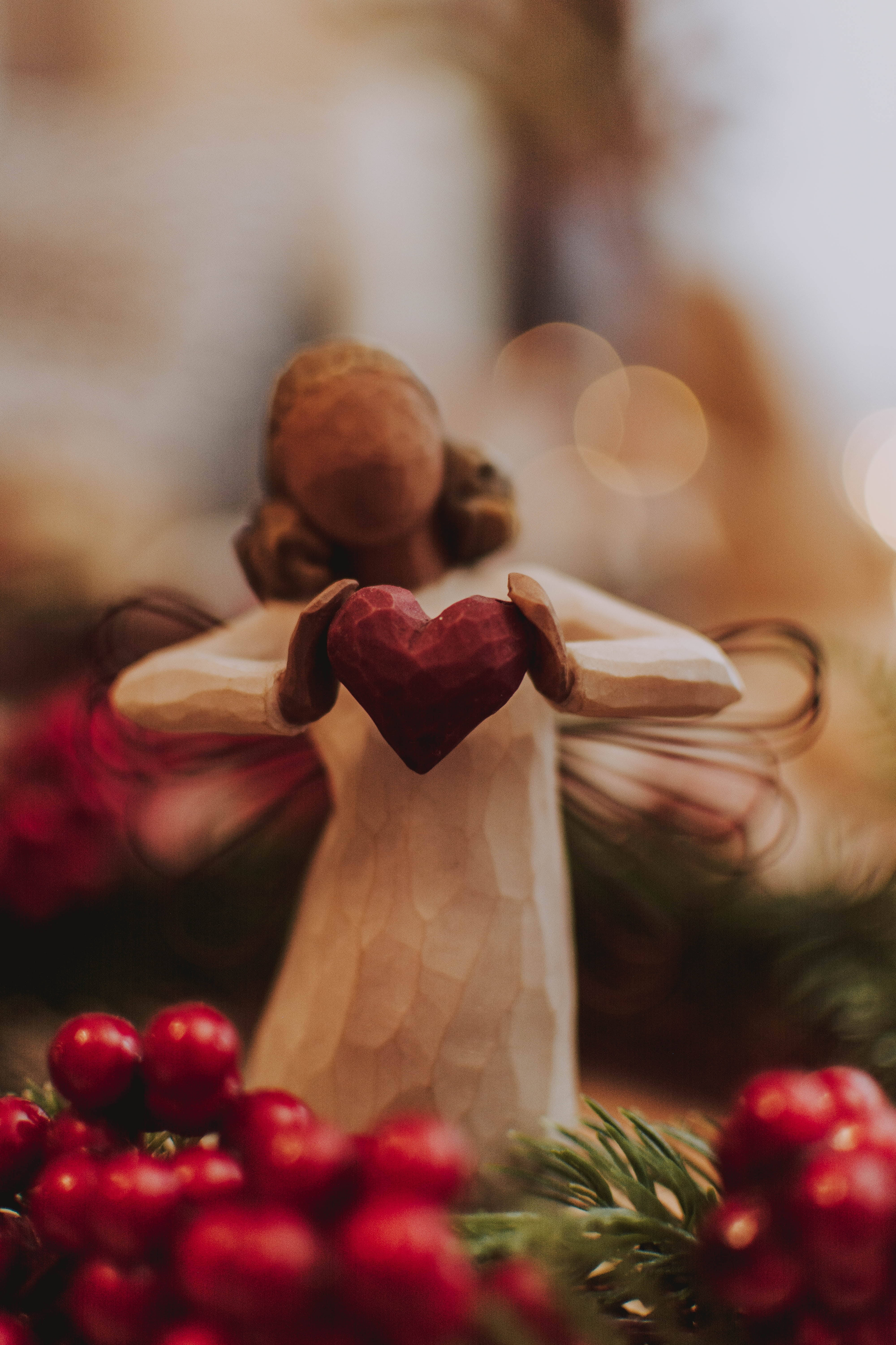 Ángel de Navidad de Madera Fondos de pantalla