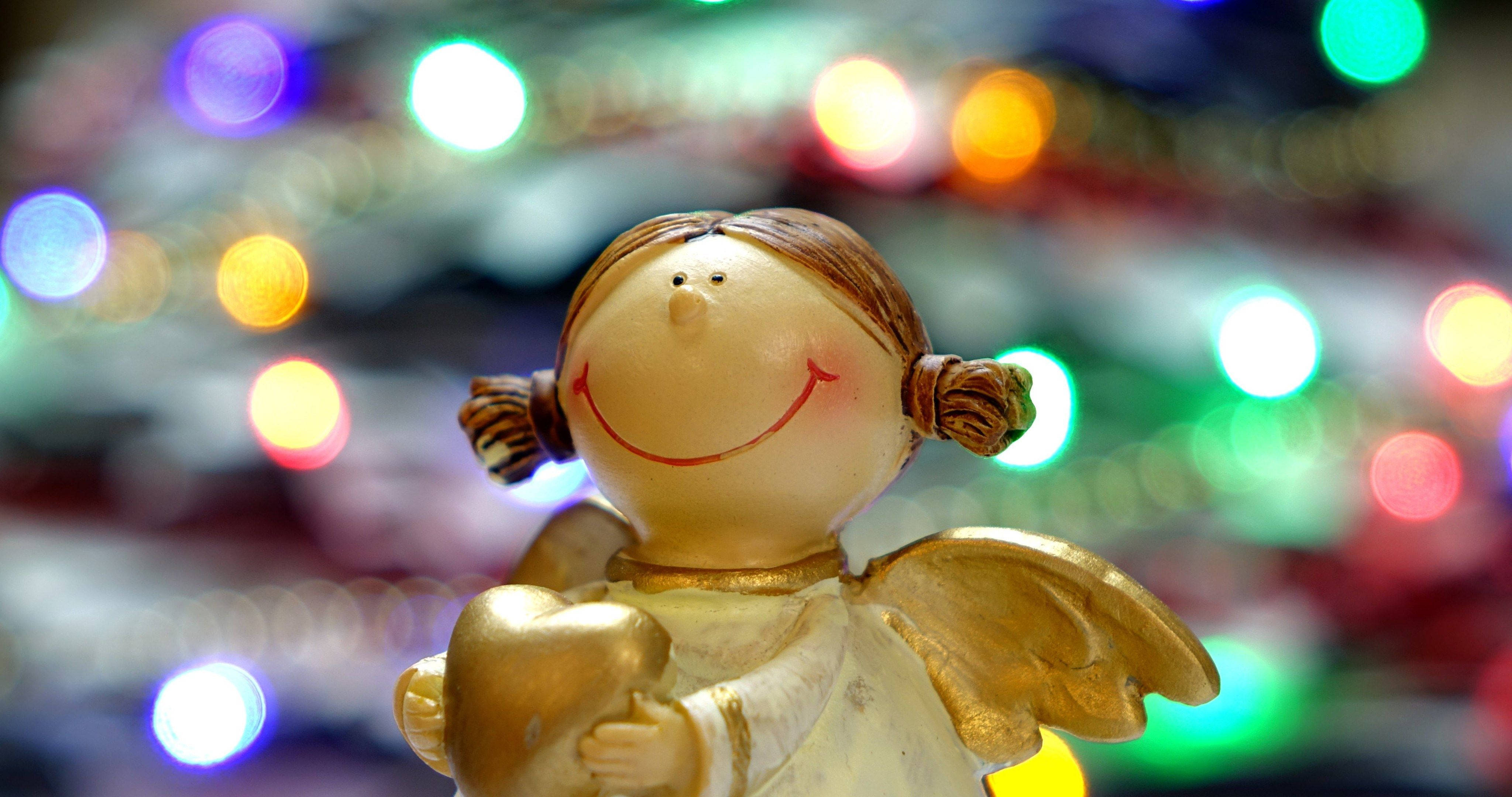 Ángel de Navidad sonriente Fondos de pantalla