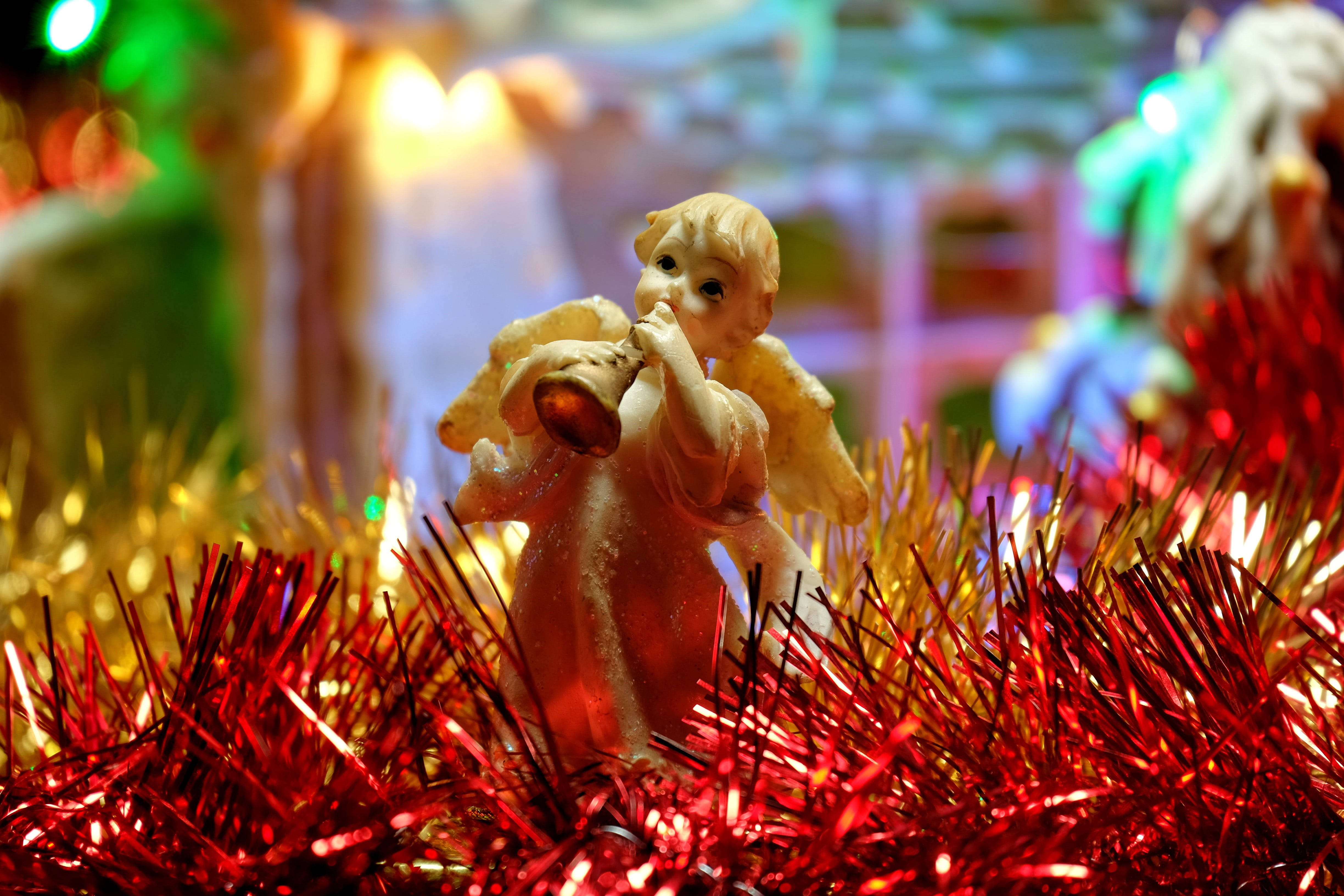 Ángel Navideño con Escarcha Fondos de pantalla