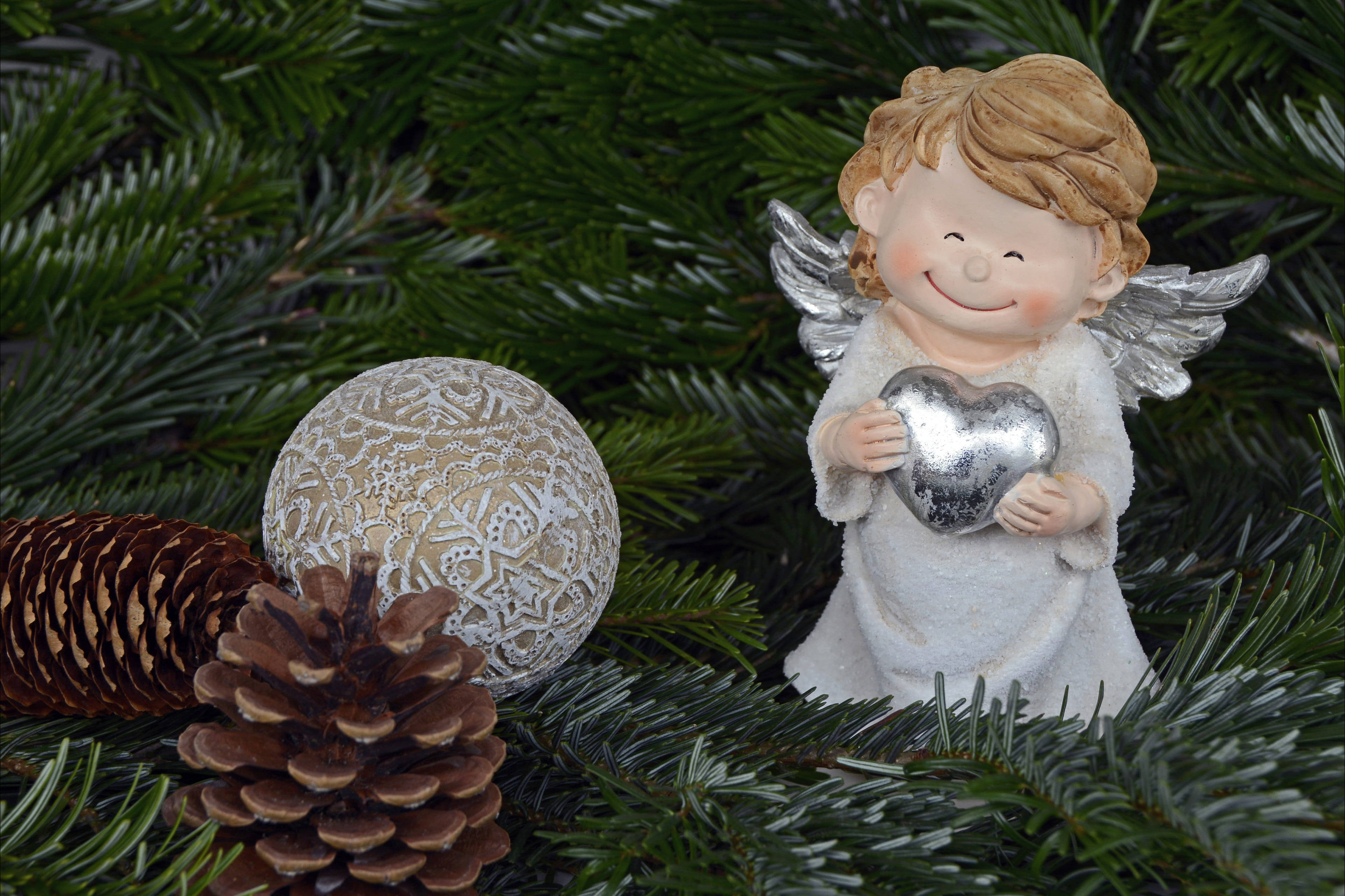 Ángel Navideño en Guirnalda Fondos de pantalla