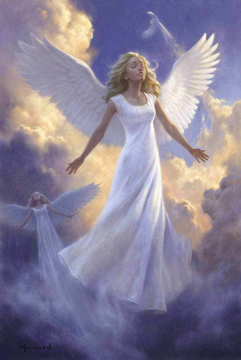 Ángeles Celestiales Ascendiendo al Cielo Fondos de pantalla