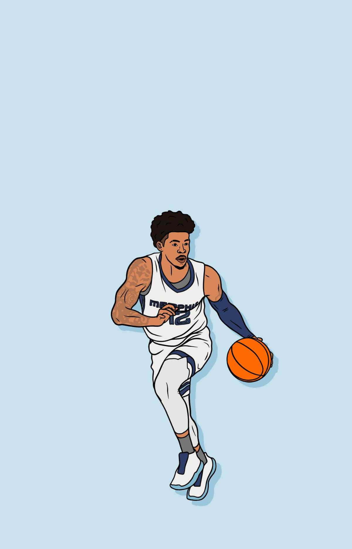 Animación del atleta de baloncesto estadounidense Tyus Jones Fondos de pantalla