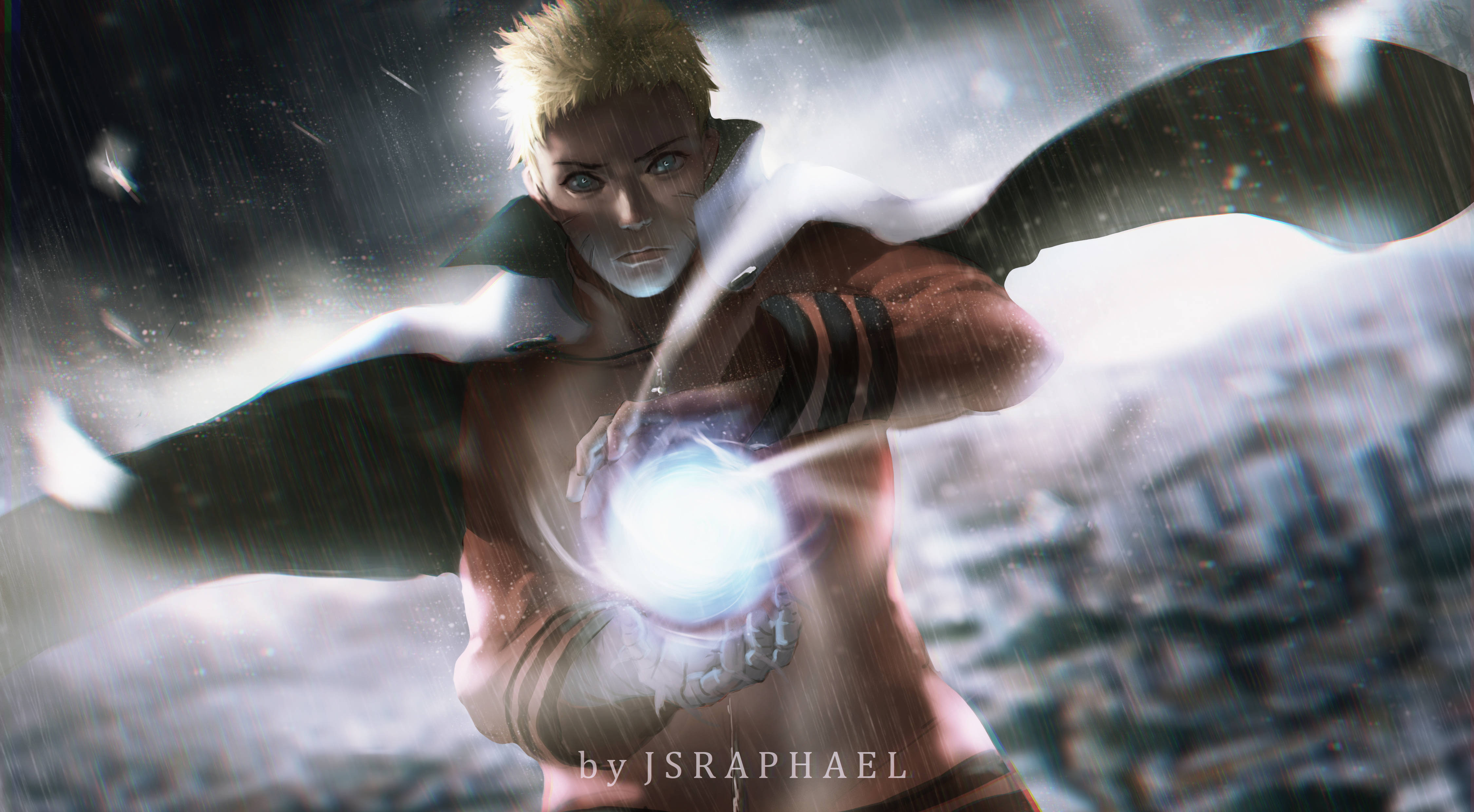 Anime 4K de Naruto Hokage usando Rasengan Fondos de pantalla